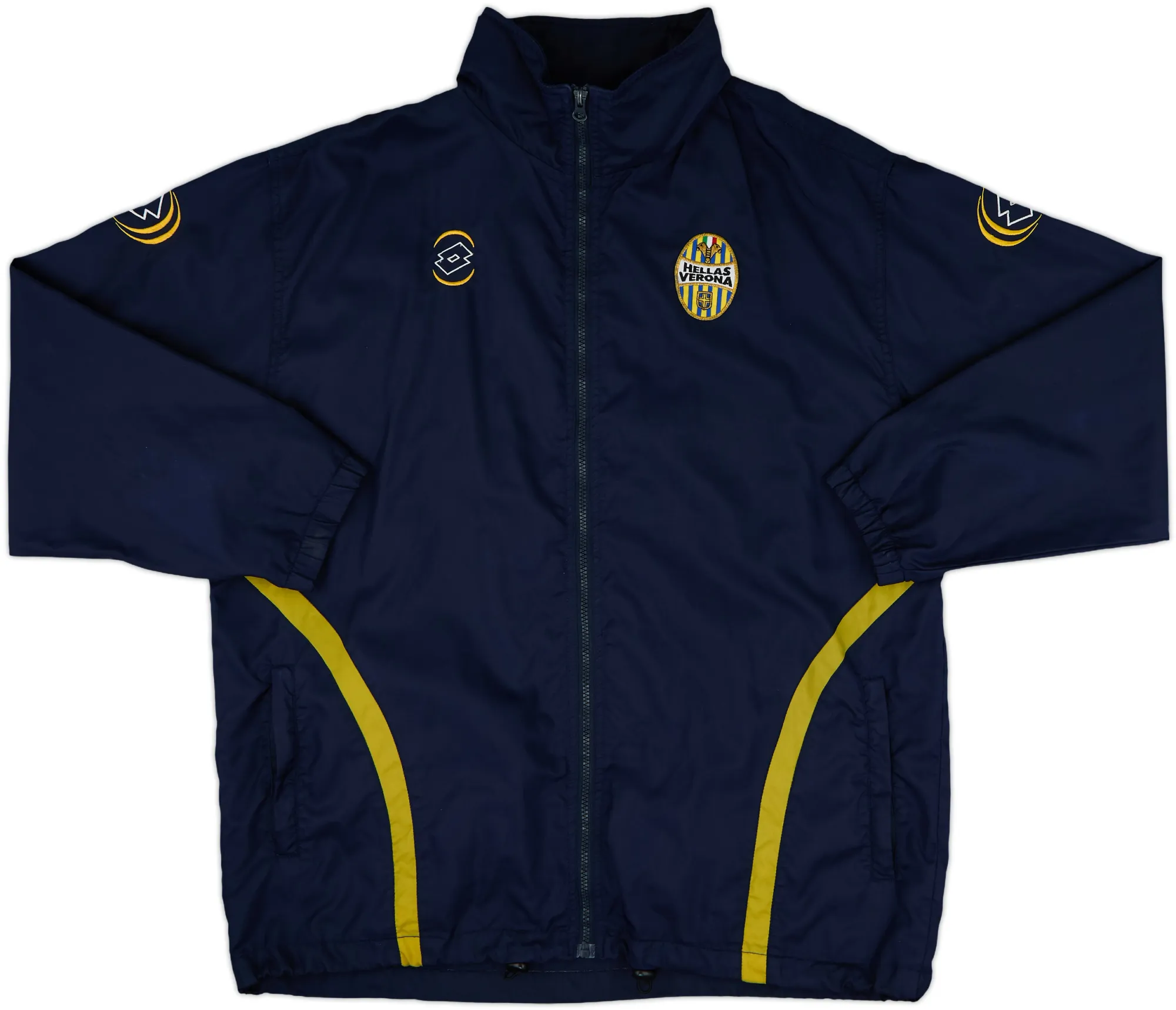 2001-02 Hellas Verona Lotto Hooded Rain Jacket - 9/10 - (XL)
