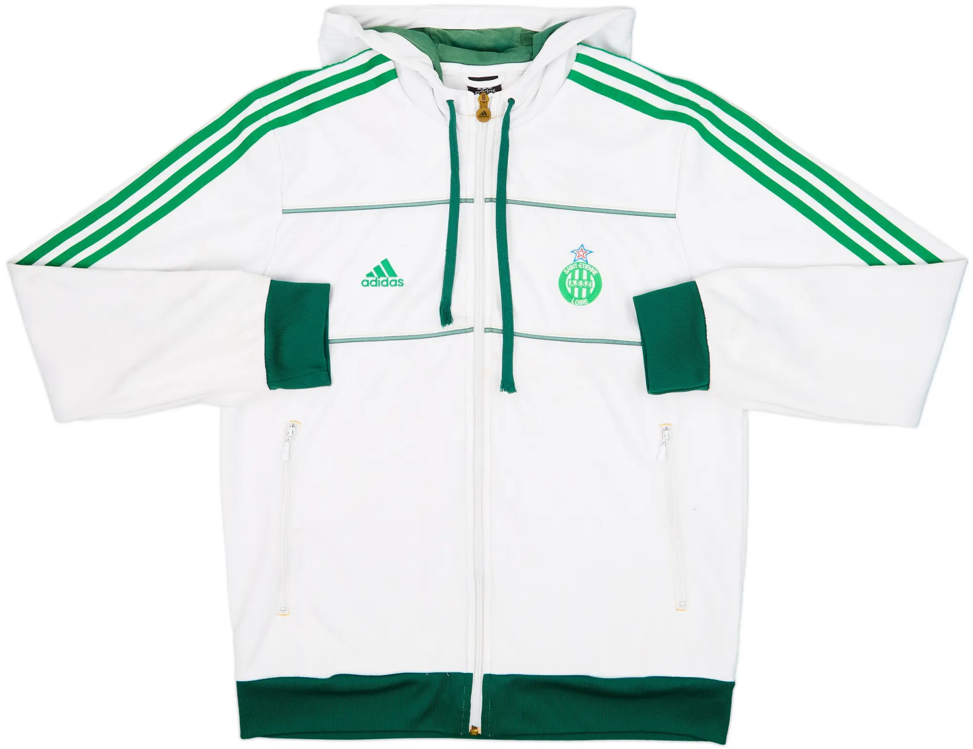 2011-12 Saint Etienne adidas Hooded Track Jacket - 5/10 - (M)
