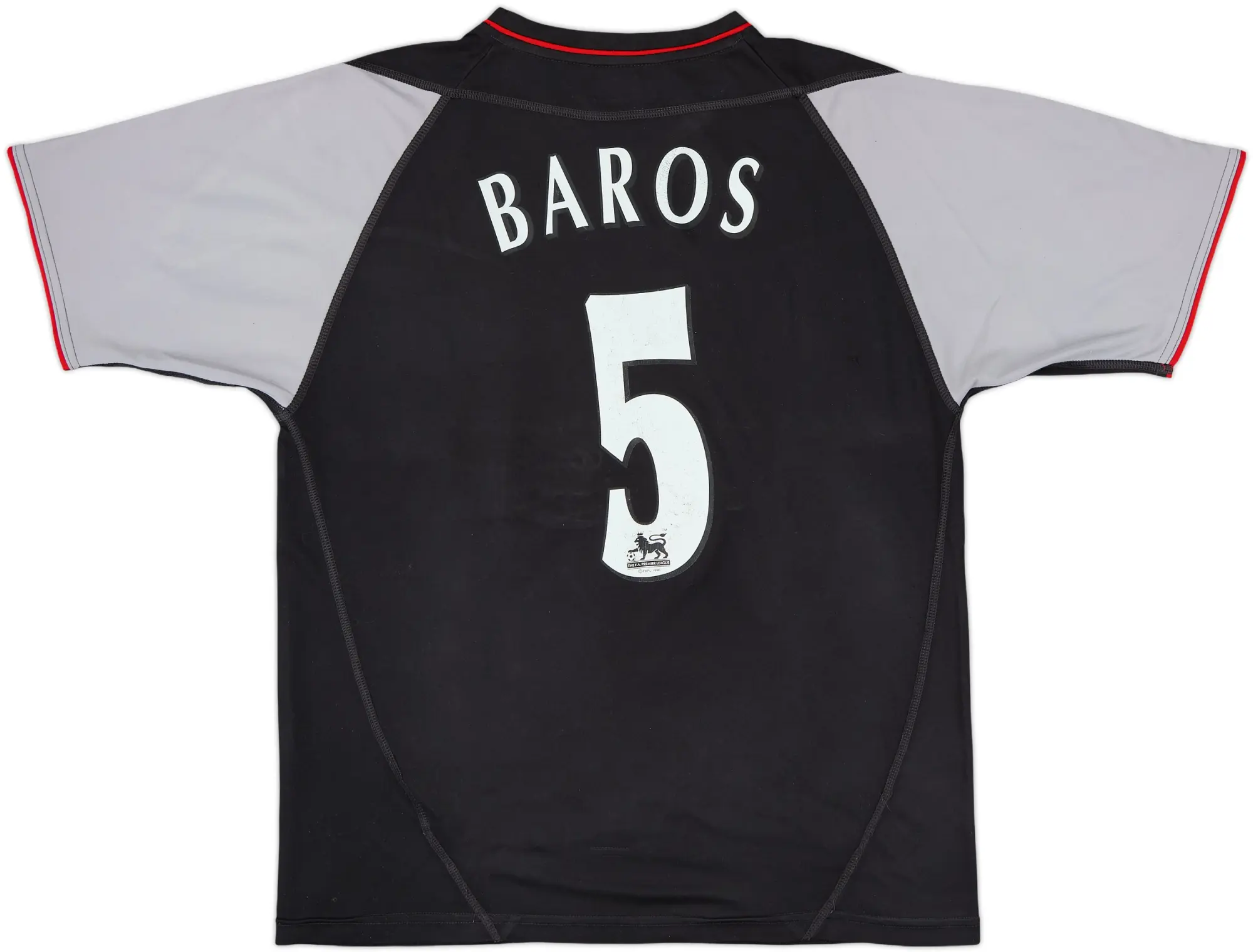 2002-04 Liverpool Away Shirt Baros #5 - 7/10 - (M)