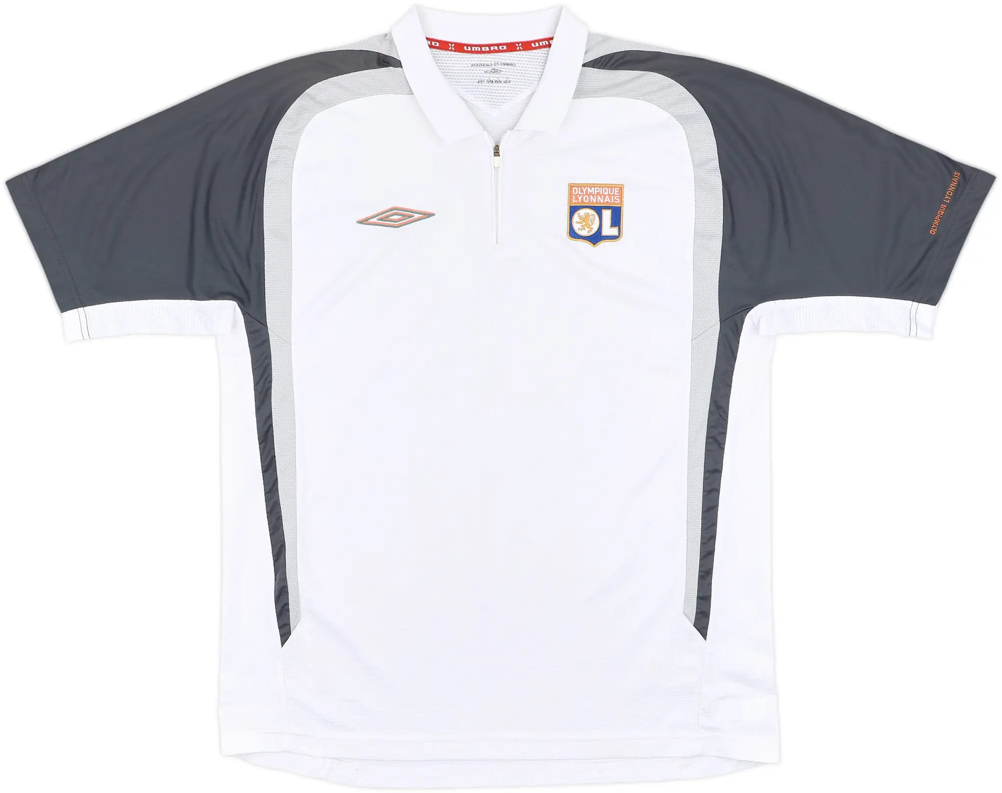 2007-08 Lyon Umbro 1/4 Zip Training Shirt - 8/10 - (L)