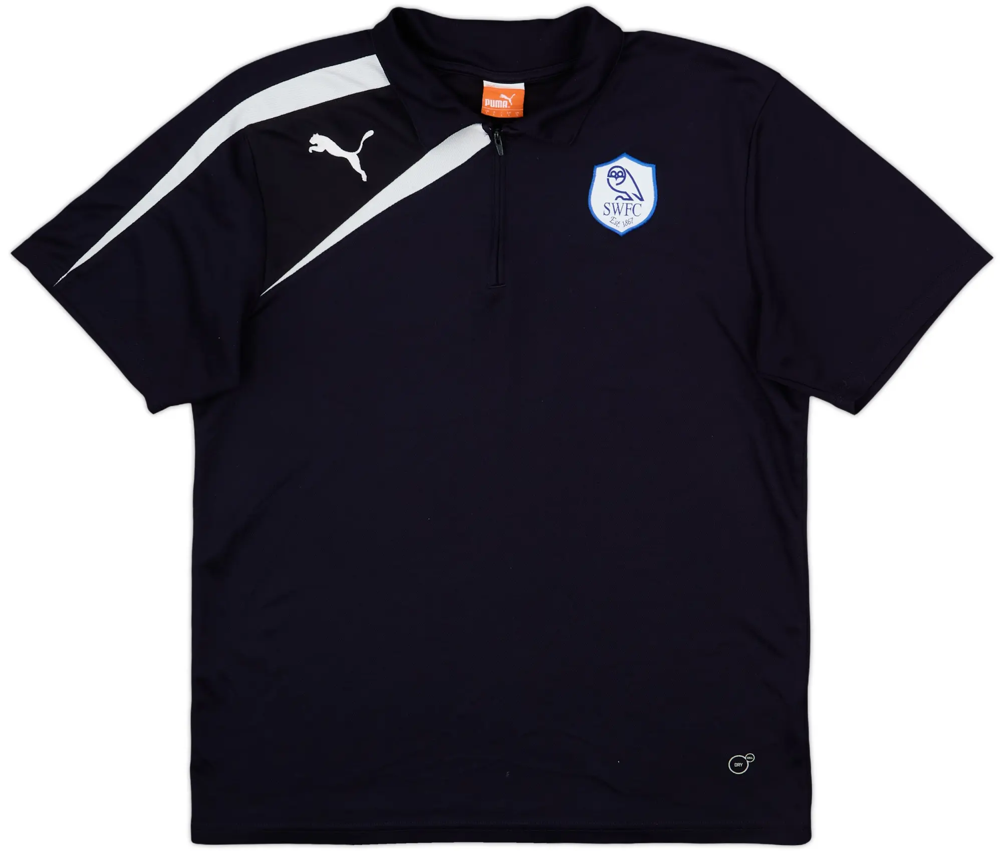 2013-14 Sheffield Wednesday Puma 1/4 Zip Polo Shirt - 8/10 - (L)