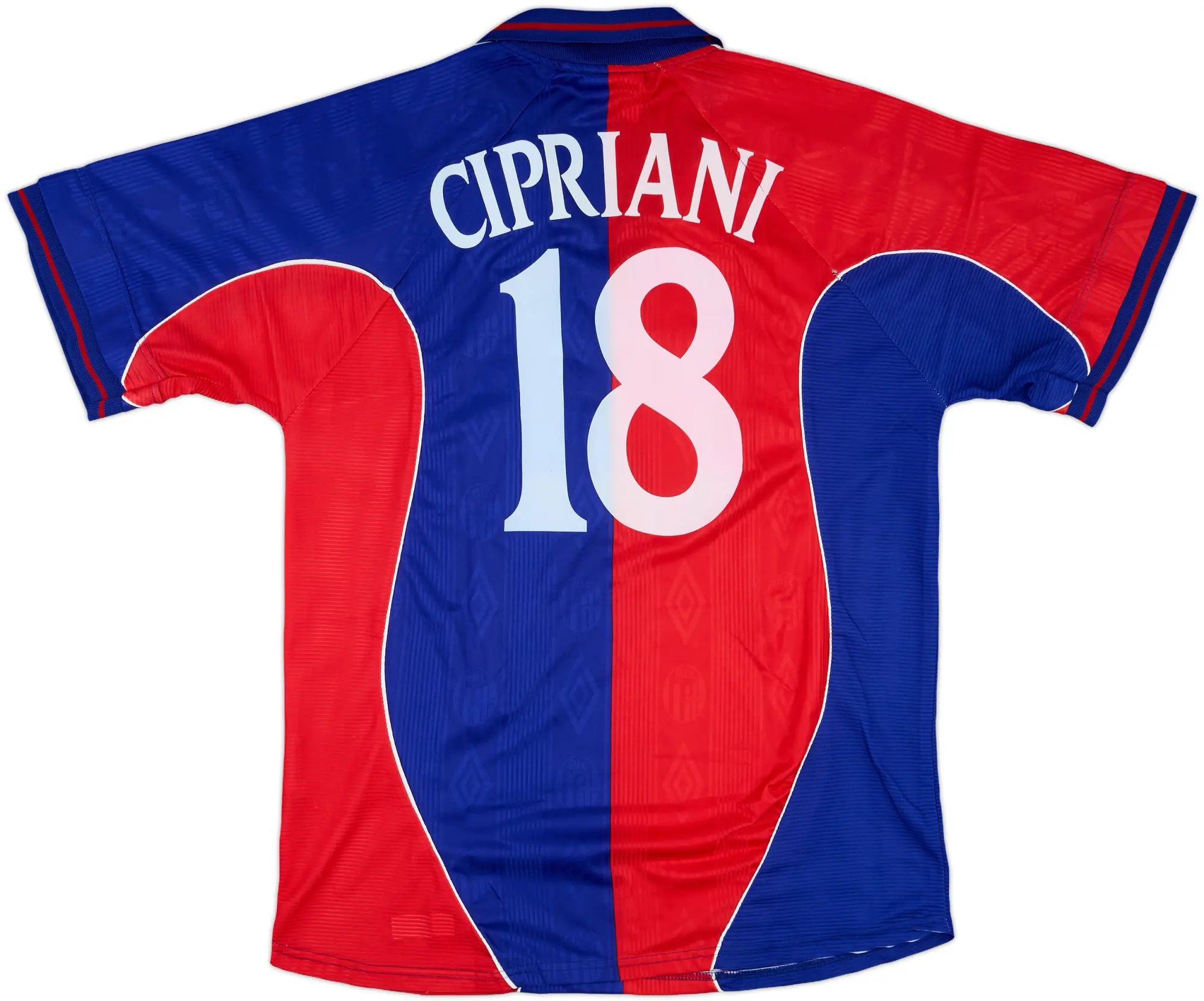 2000-01 Bologna Match Issue Home Shirt Cipriani #18