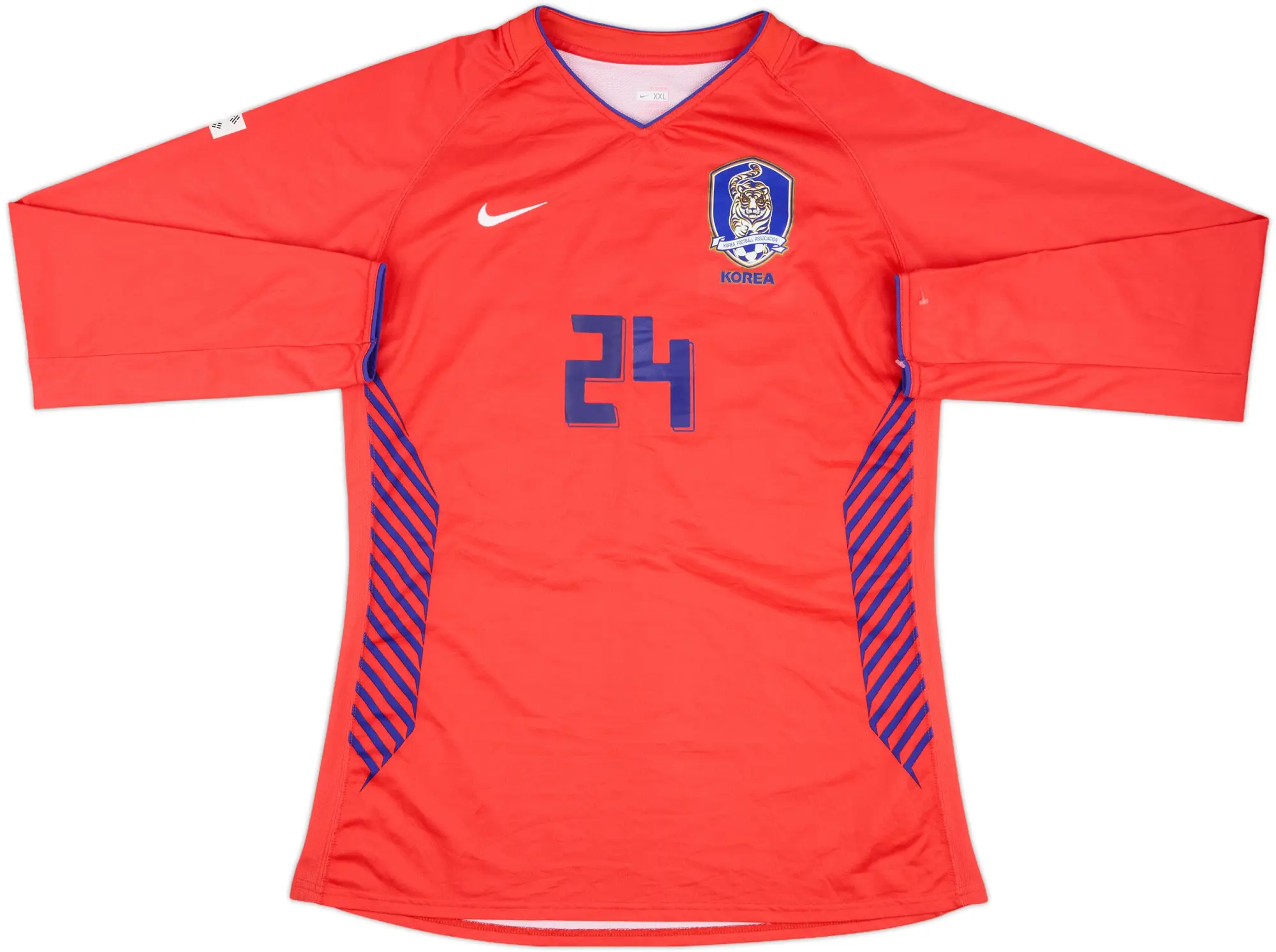 2006-08 South Korea Home L/S Shirt #24 - 8/10 - (XXL)