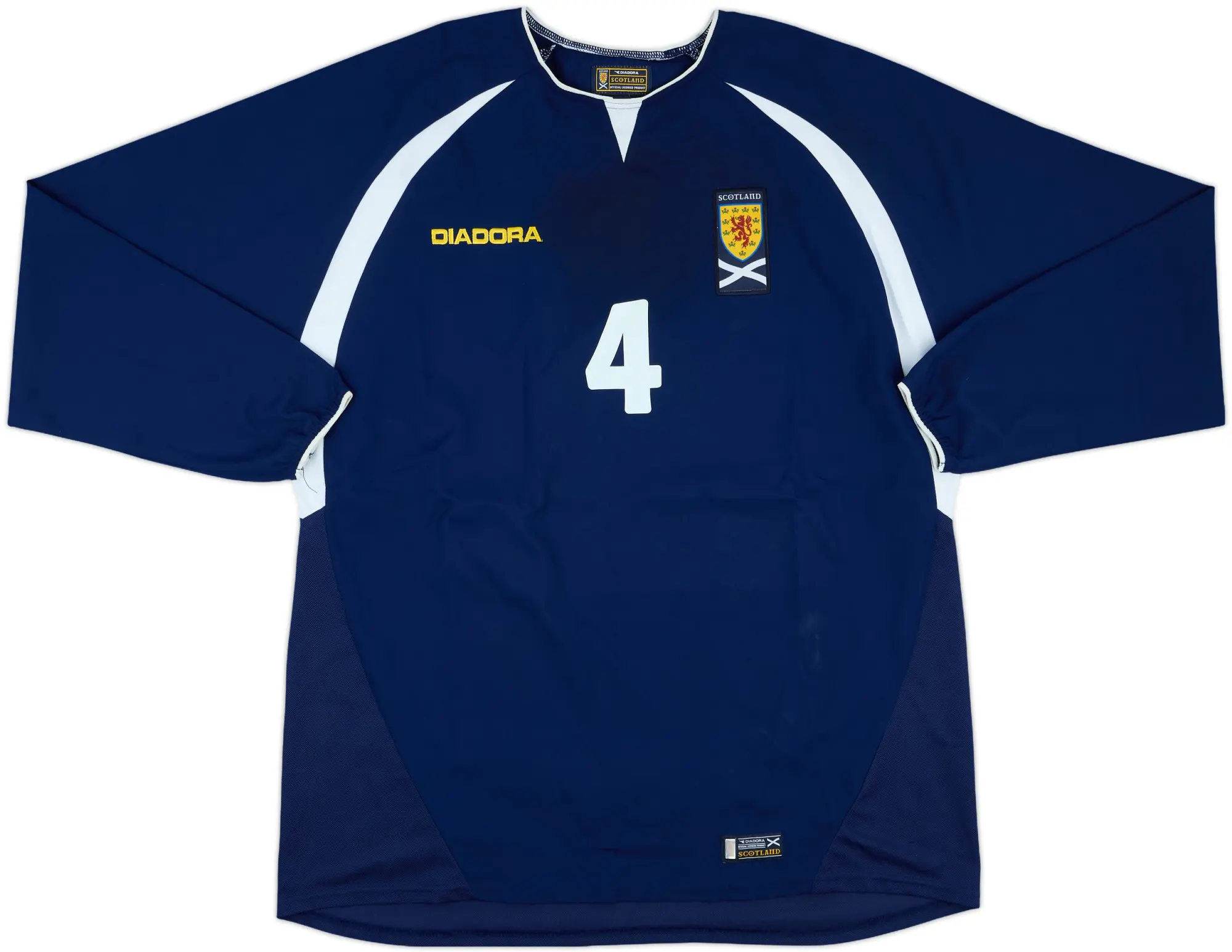 Diadora Scotland Mens LS Player Issue Home Shirt 2003