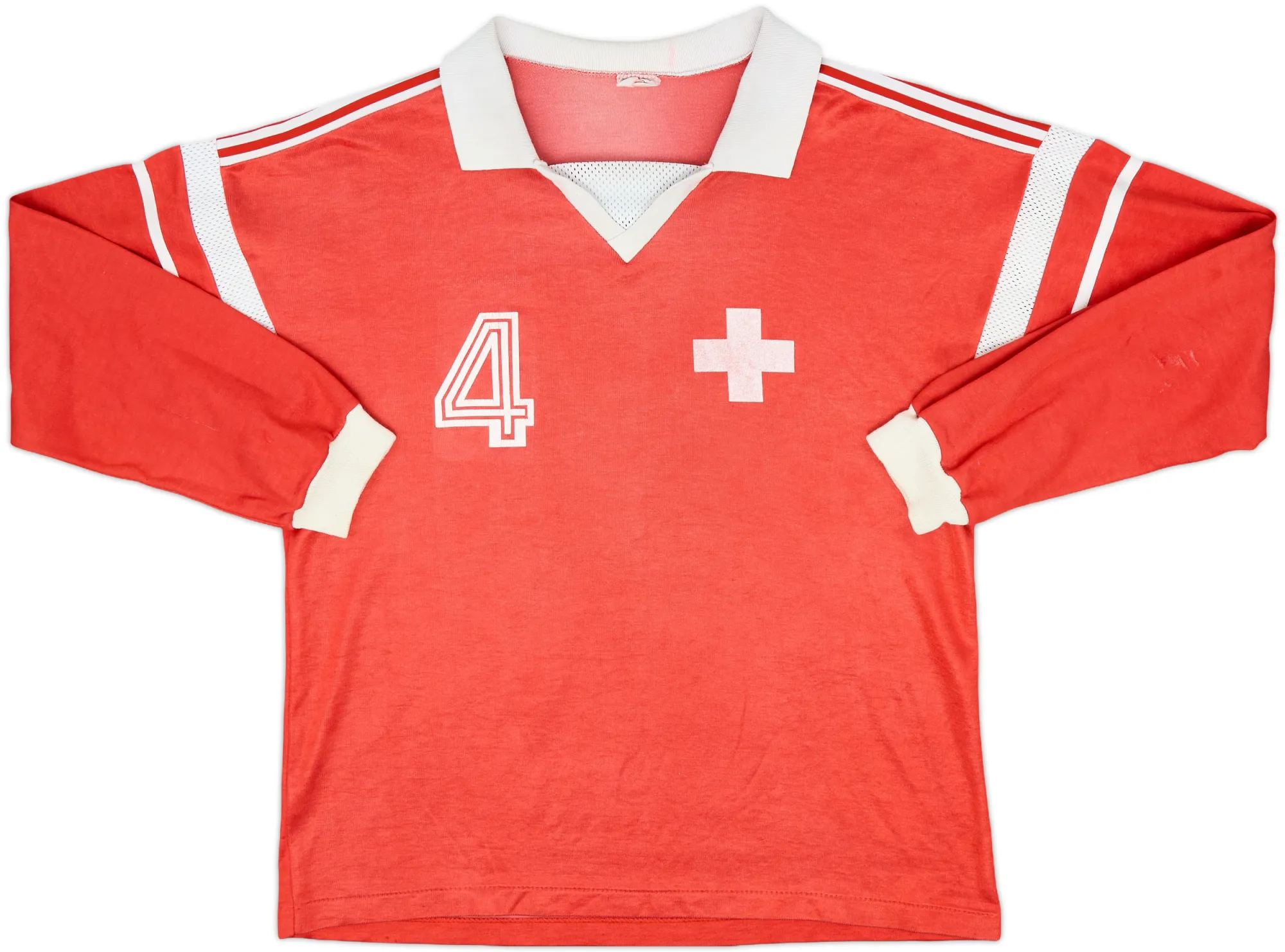 adidas Switzerland Mens LS Player Issue Home Shirt 1988