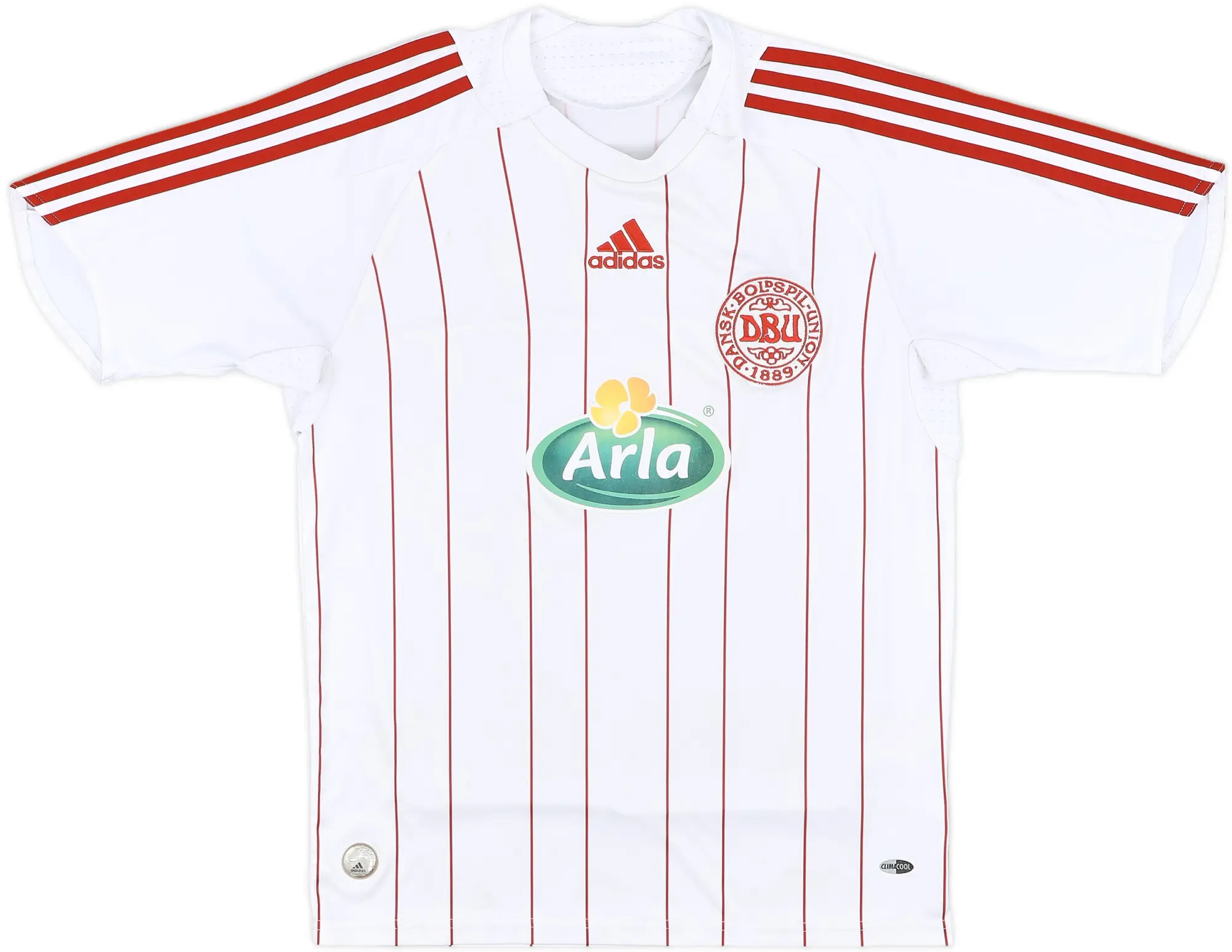 adidas Denmark Boys SS Away Shirt 2008