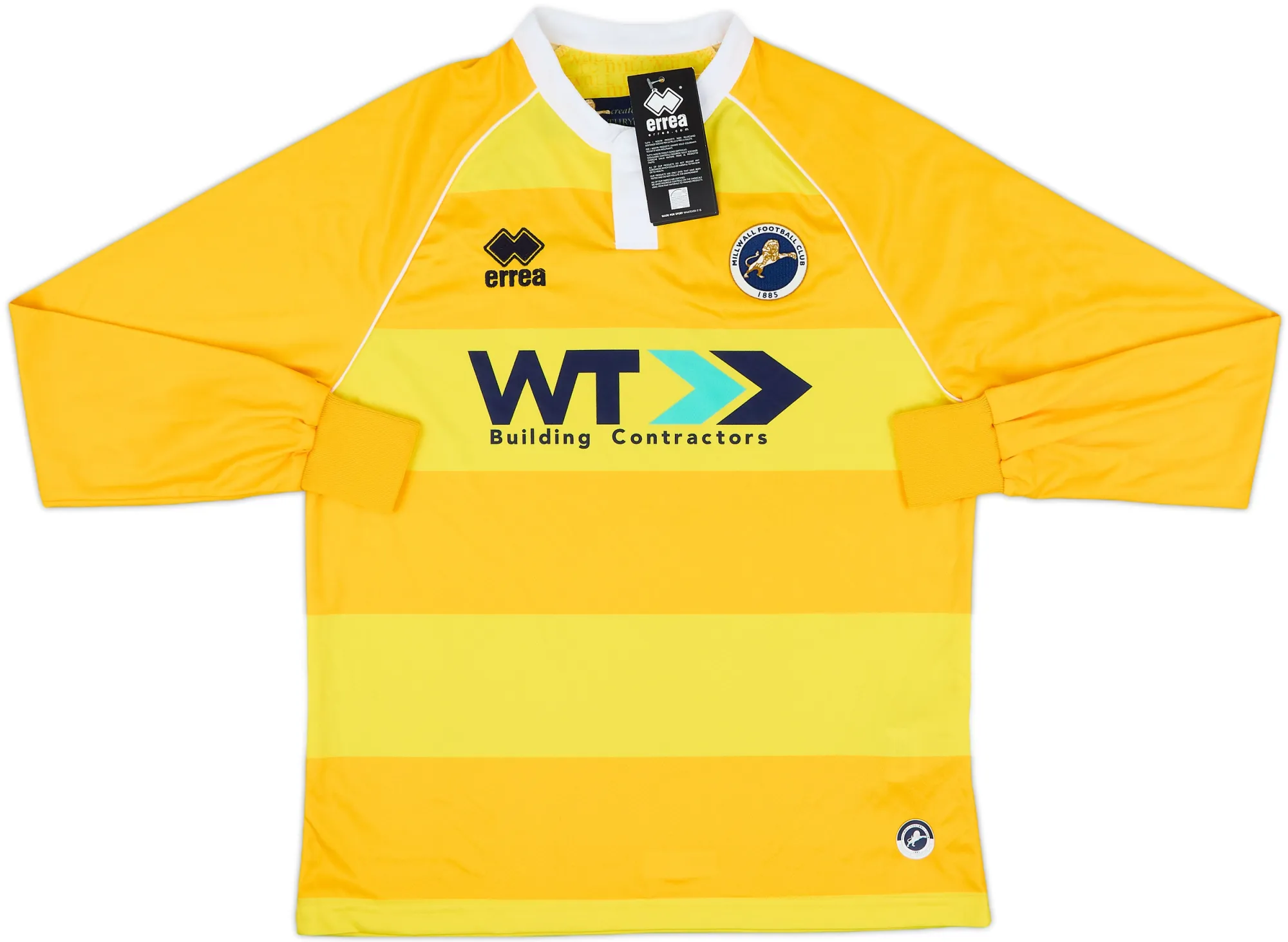 Errea Millwall Mens LS Away Shirt 2016/17