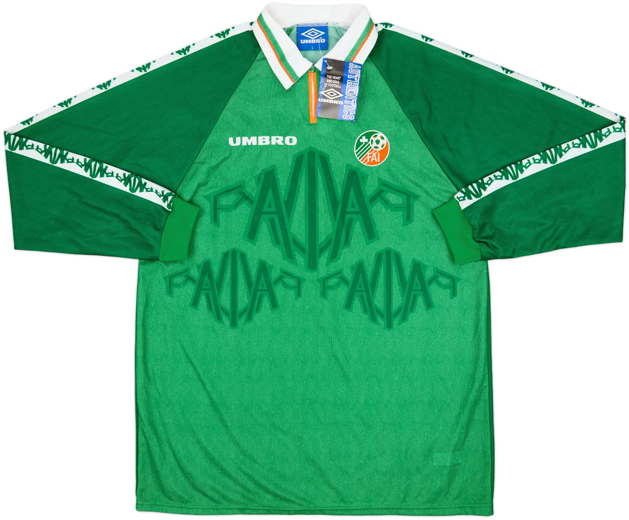1996-98 Ireland Player Issue Home L/S Shirt (L)