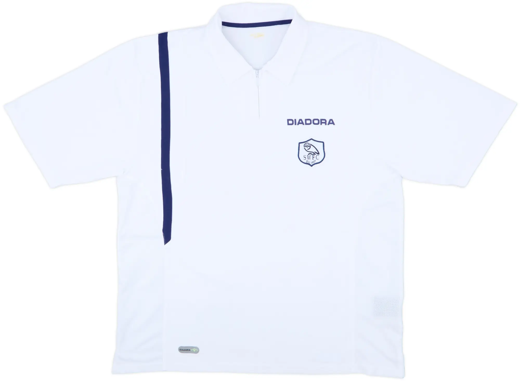2006-07 Sheffield Wednesday Diadora 1/4 Zip Polo Shirt - 8/10 - (XL)