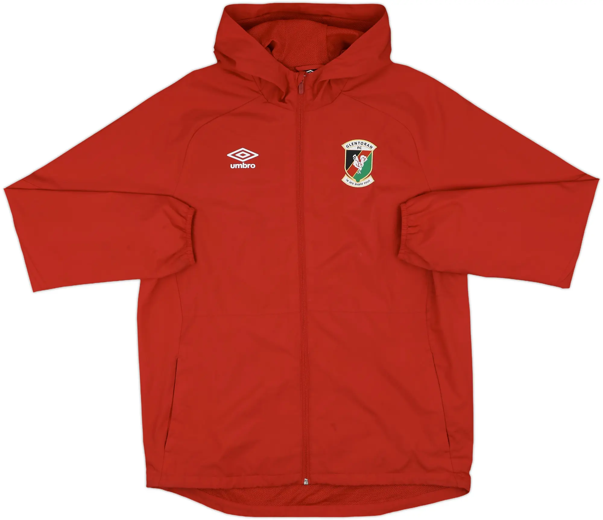 2018-19 Glentoran Umbro Hooded Rain Jacket - 9/10 - (L)