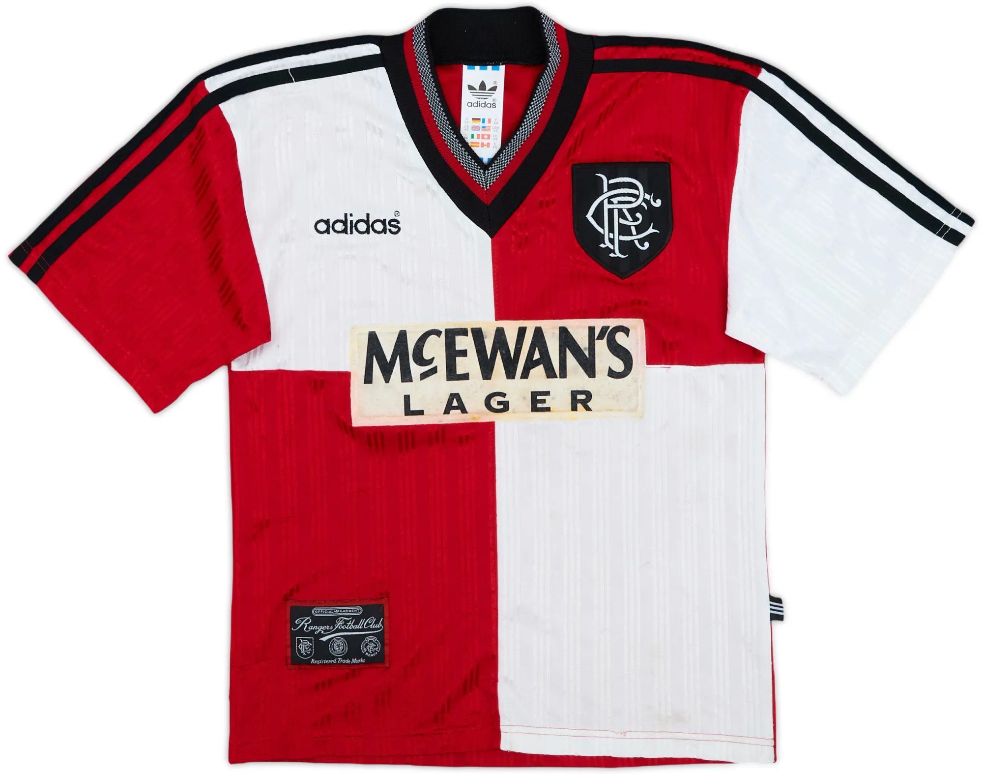 adidas Rangers Boys SS Away Shirt 1995/96