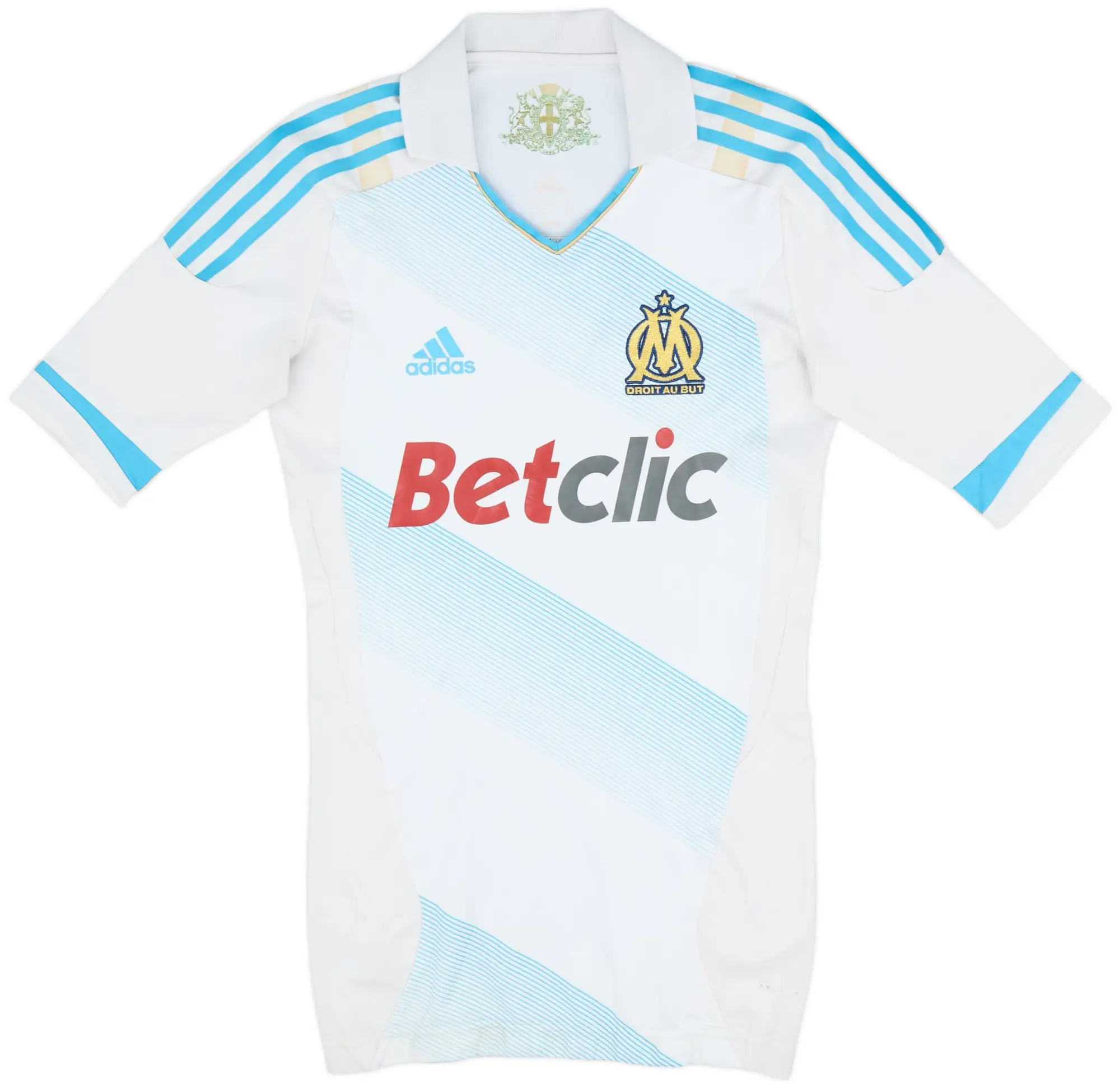 2011-12 Olympique Marseille Player Issue TechFit Home Shirt - 7/10 - (M)