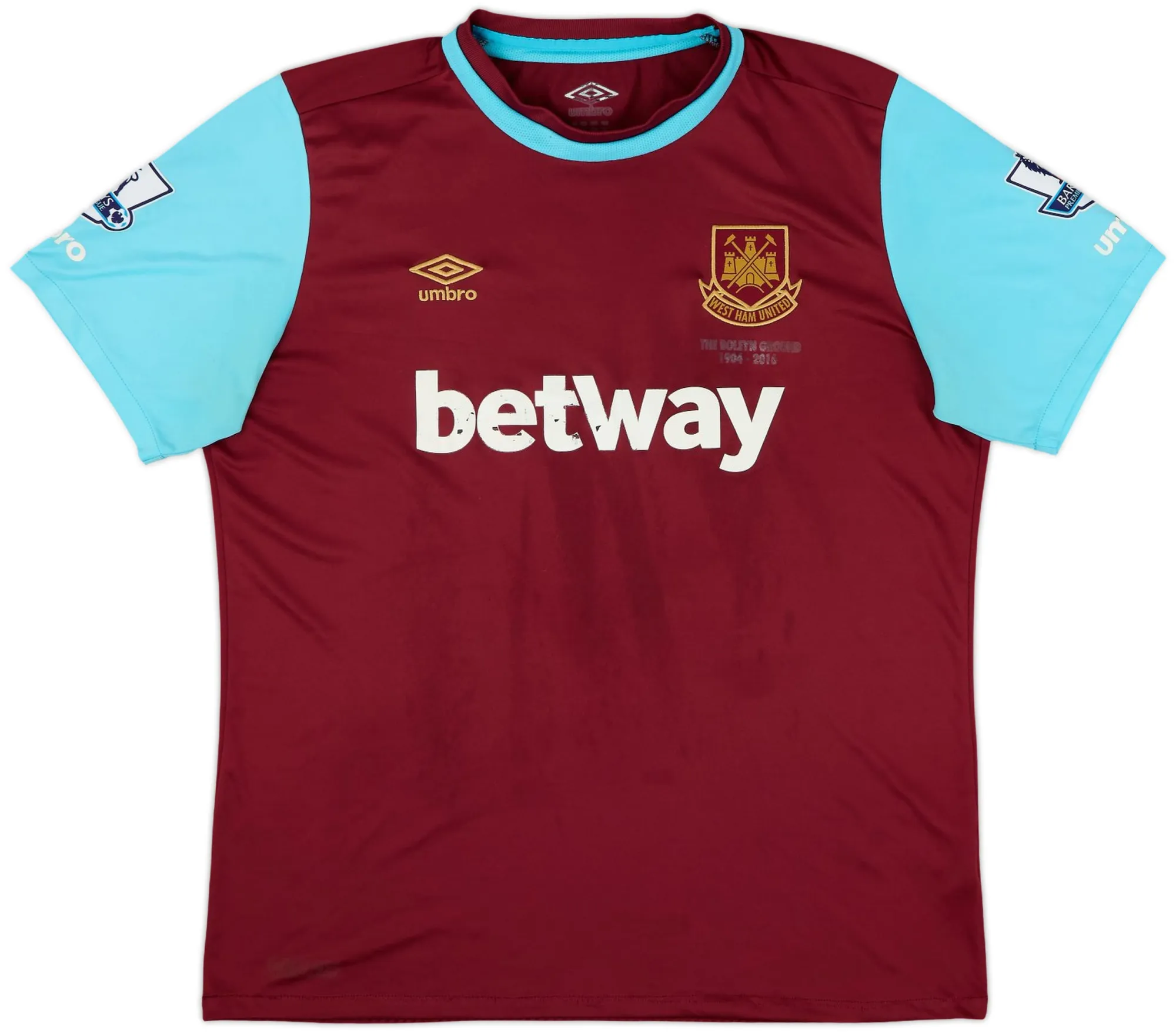 Umbro West Ham United Mens SS Home Shirt 2015/16