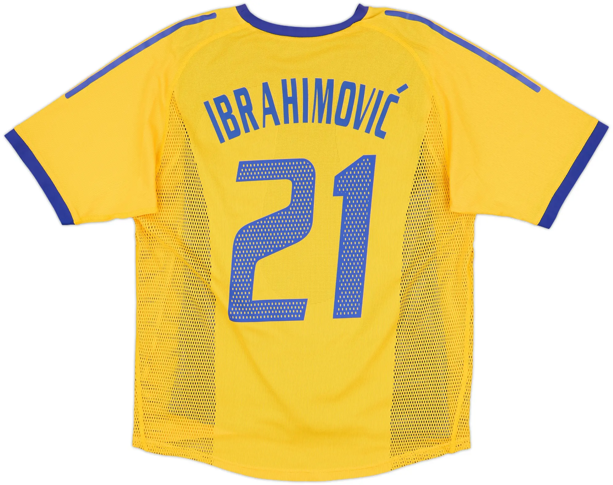 2002-03 Sweden Player Issue Home Shirt Ibrahimovic #21 - 8/10 - (M)