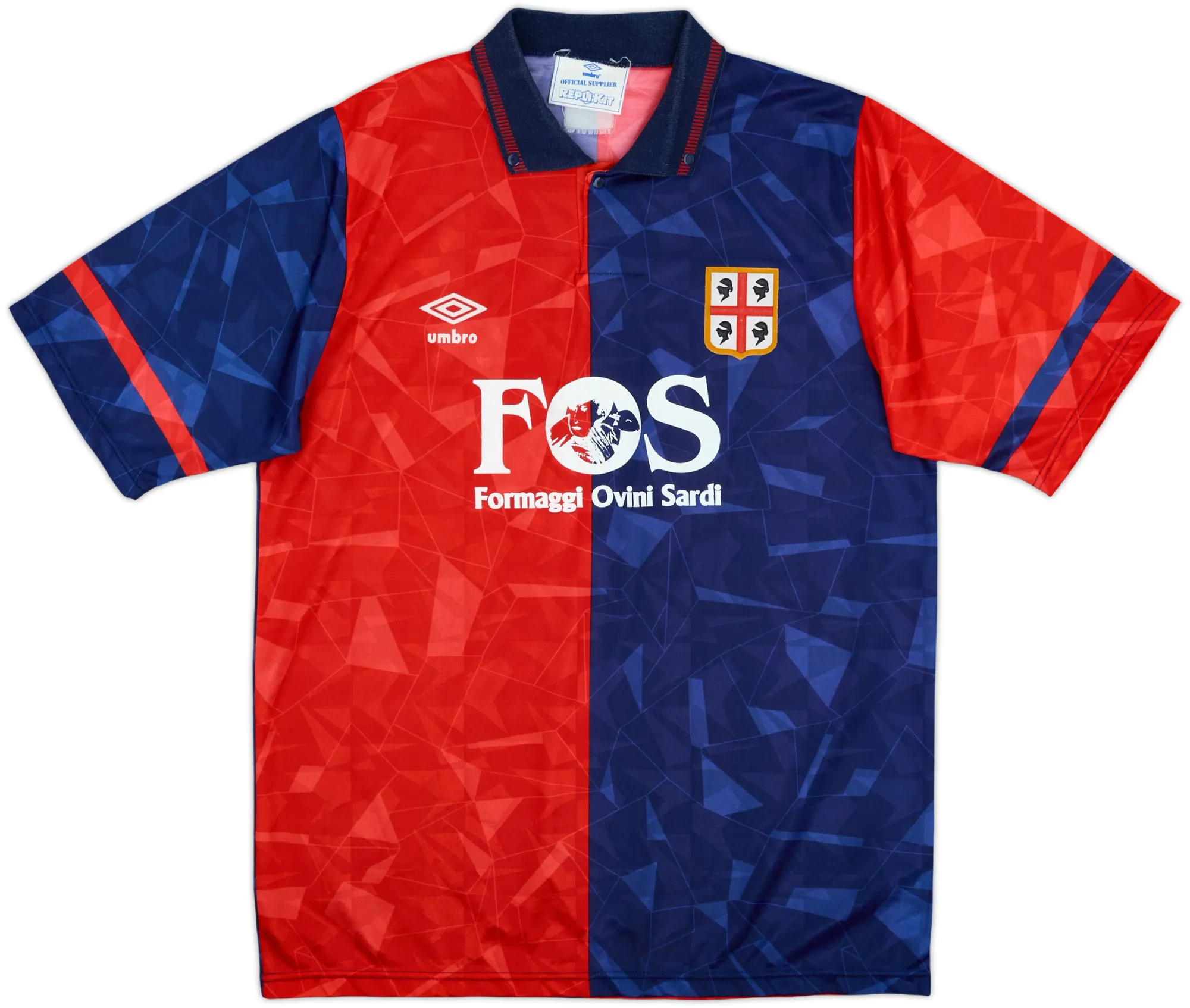 Umbro Cagliari Mens SS Home Shirt 1990/91