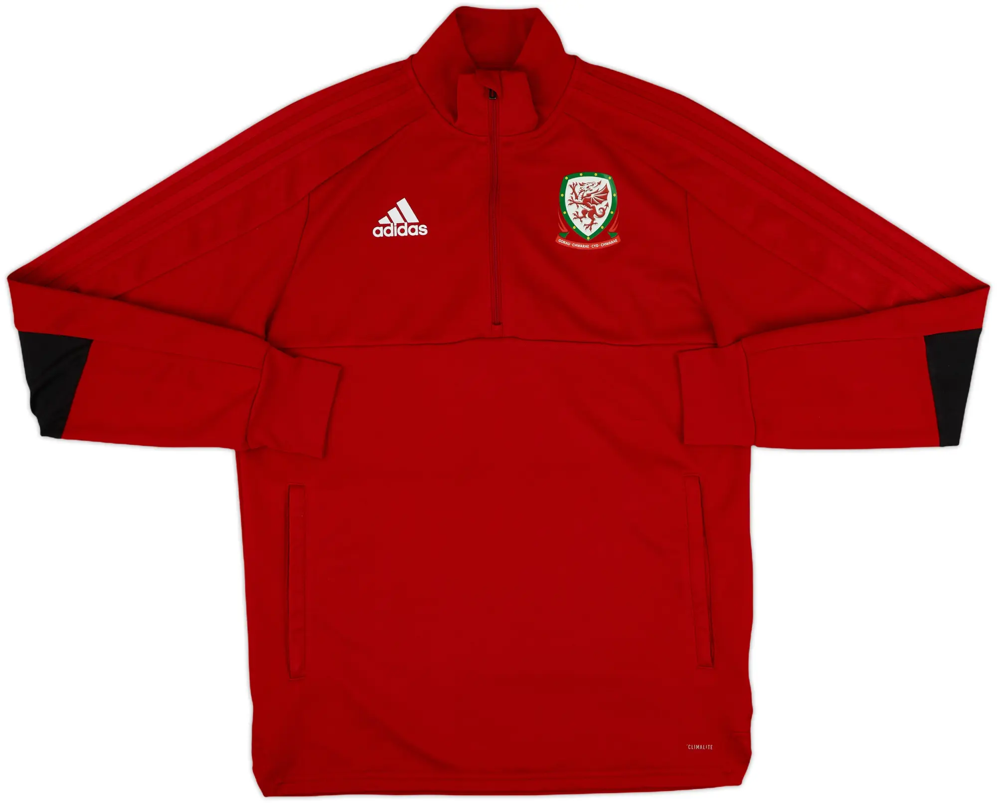 2017-18 Wales adidas 1/4 Zip Drill Top - 8/10 - (M)