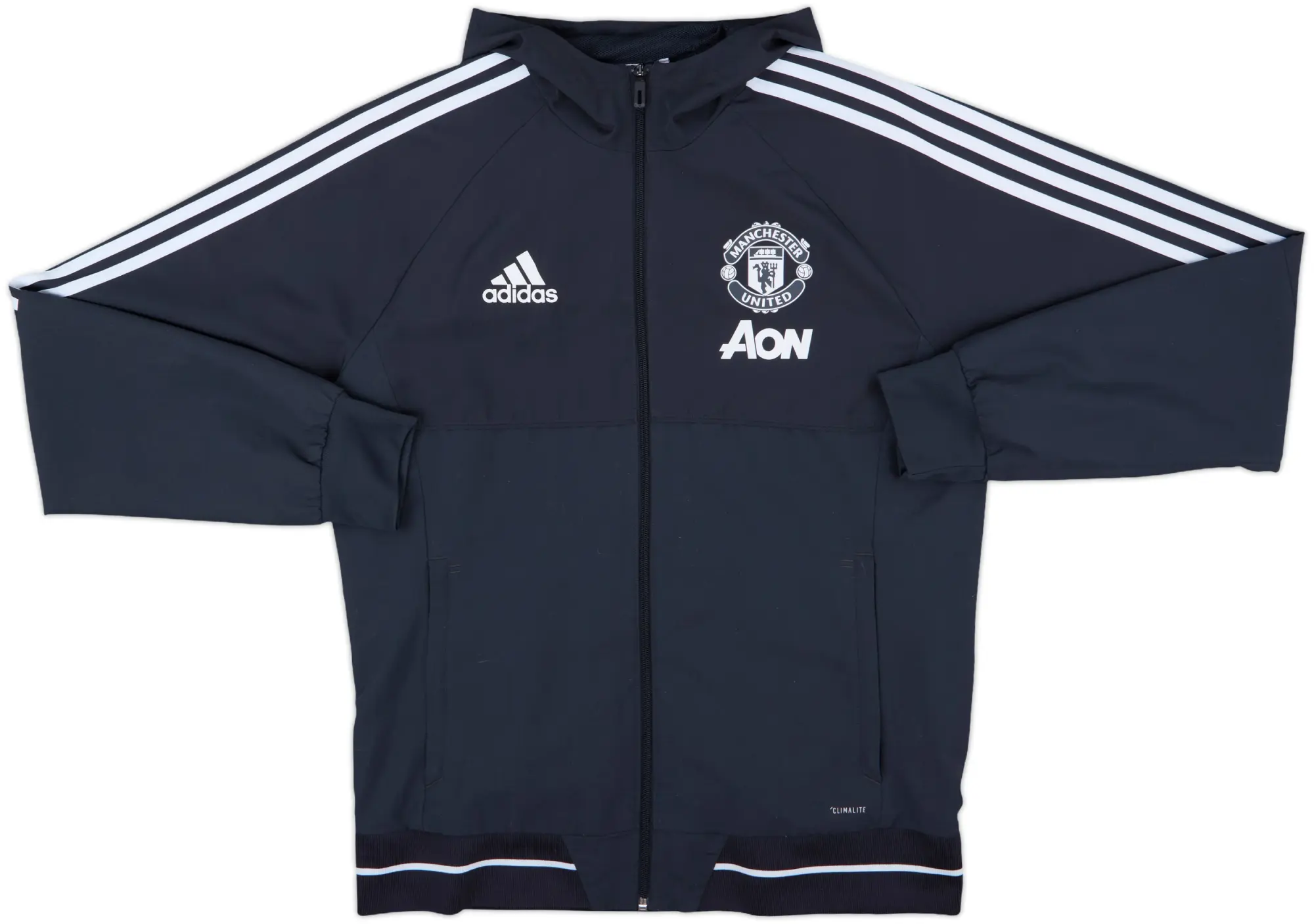 2018-19 Manchester United adidas Hooded Rain Jacket - 8/10 - (S)