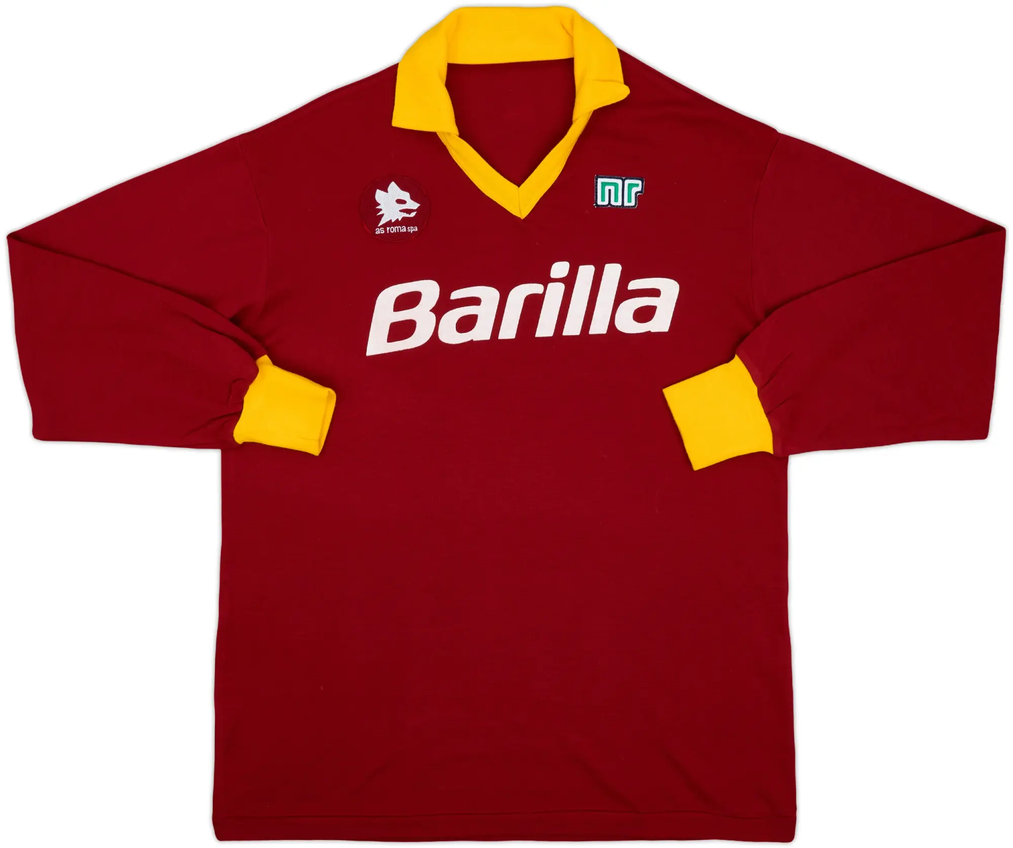 1988-89 Roma Home L/S Shirt - 9/10 - (XL)