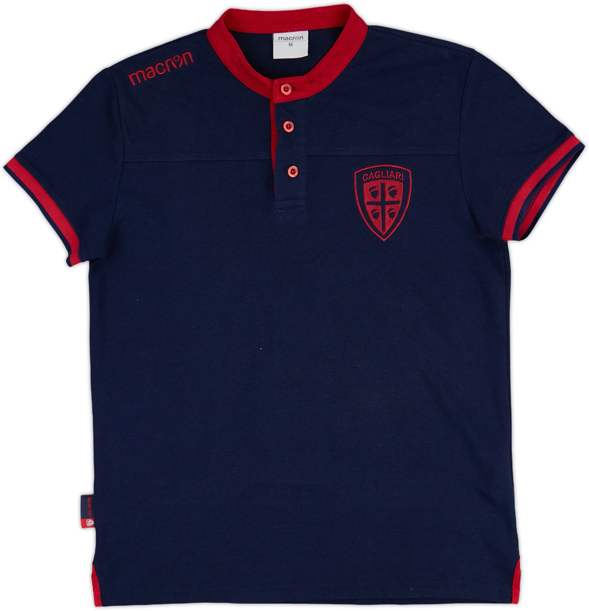 2018-19 Cagliari Macron Polo Shirt - 9/10 - (M)