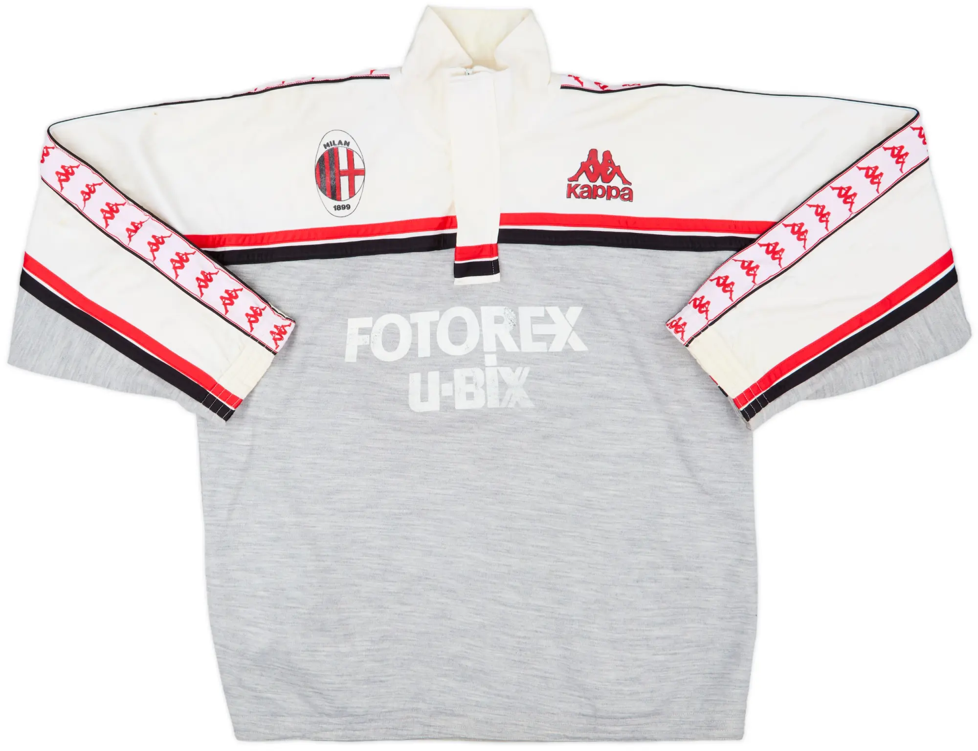 1987-88 AC Milan Kappa 1/4 Zip Track Jacket - 5/10 - (L)