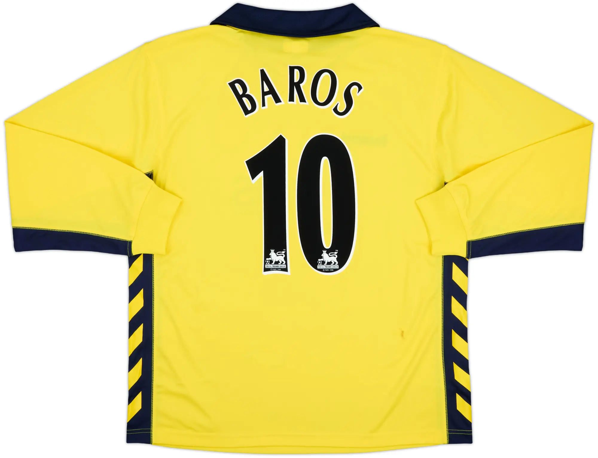 2005-06 Aston Villa Away L/S Shirt Baros #10 - 7/10 - (L)