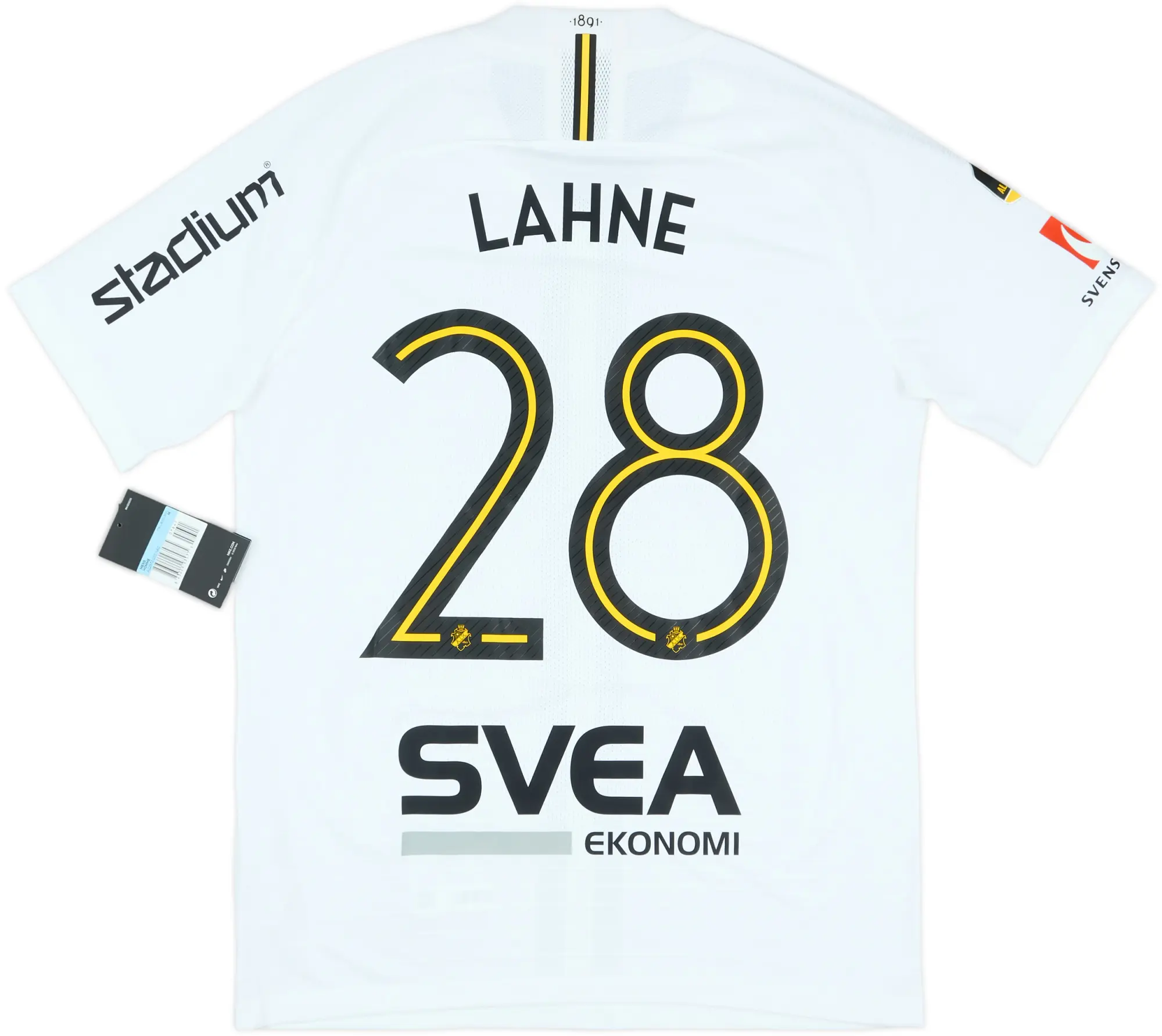 2019 AIK Match Issue Away Shirt Lahne #28