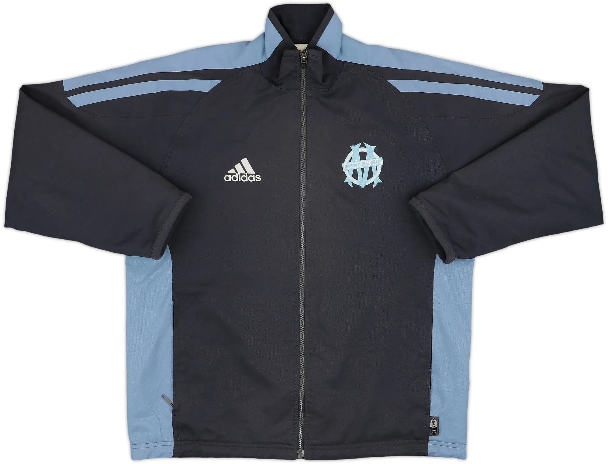 2001-02 Olympique Marseille adidas Track Jacket - 8/10 - (XL.Boys)
