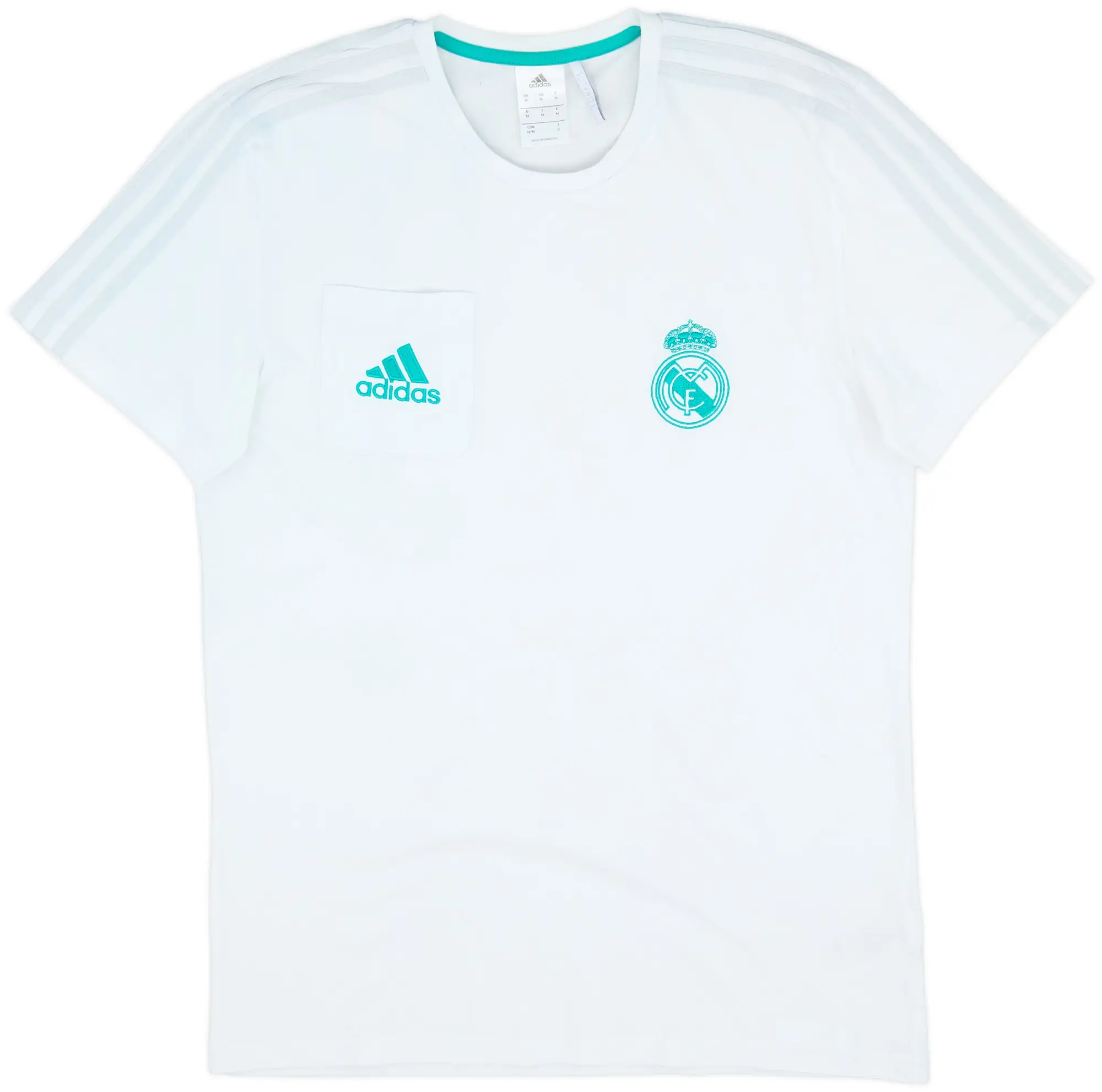 2017-18 Real Madrid adidas Cotton Tee - 9/10 - (M)