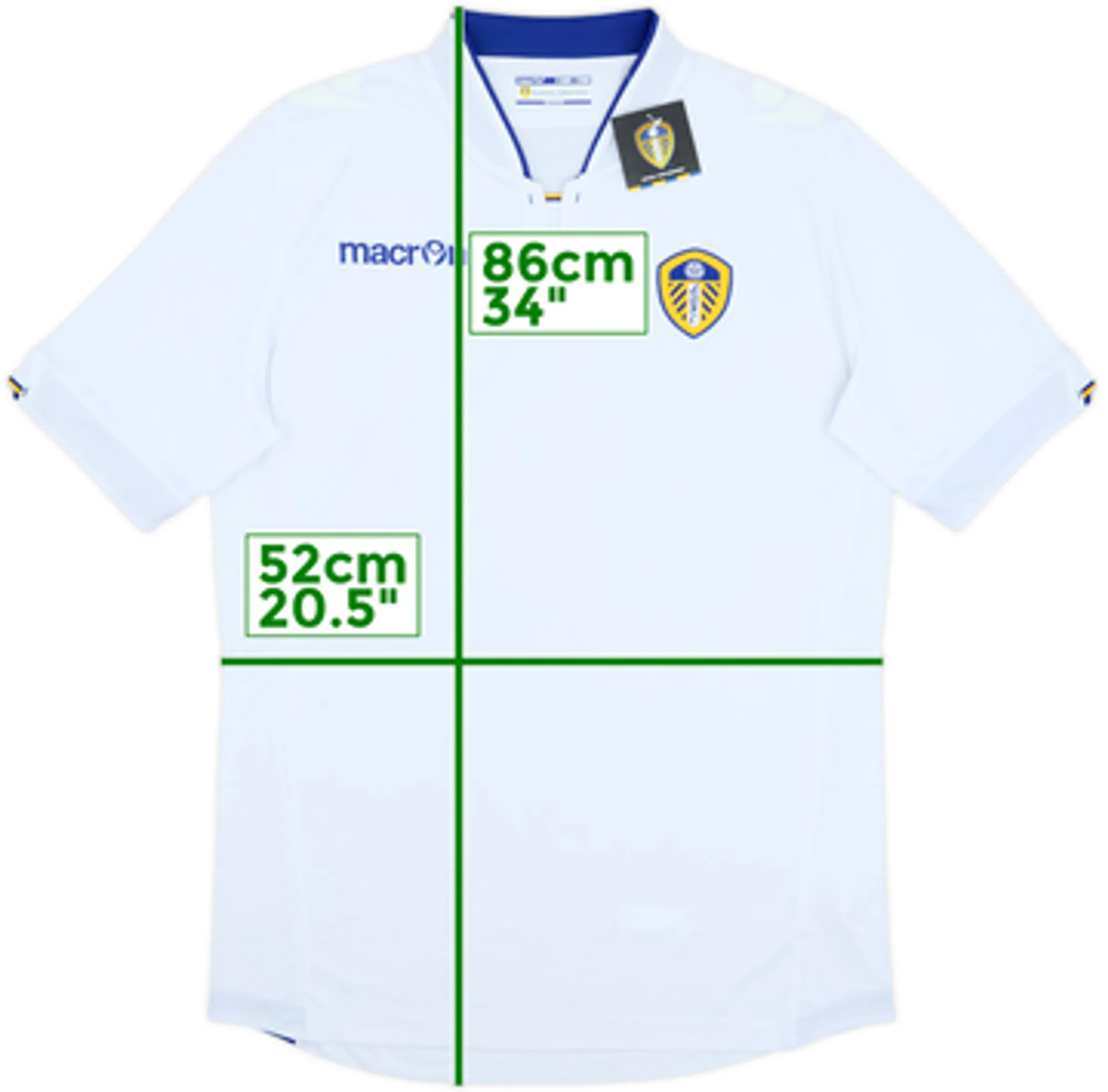 Macron Leeds United Mens SS Home Shirt 2014/15