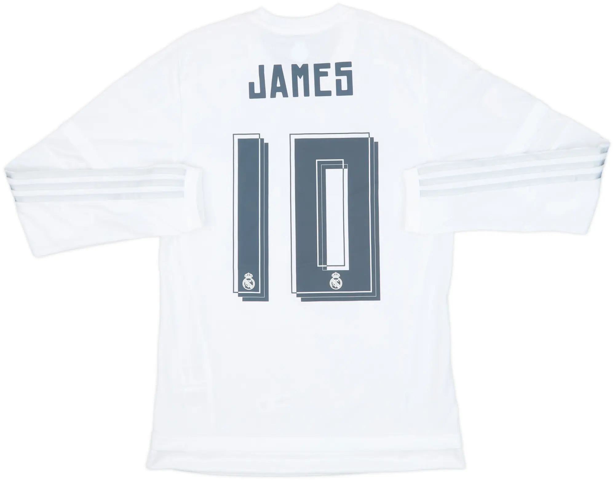 2015-16 Real Madrid Home L/S Shirt James #10 (S)