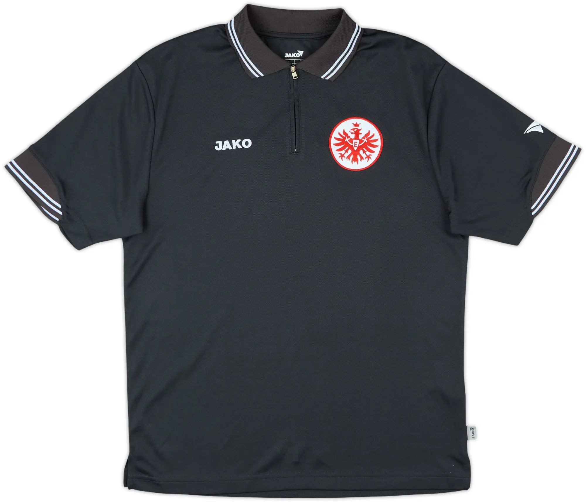 2007-08 Eintracht Frankfurt Jako 1/4 Zip Polo Shirt - 9/10 - (M)
