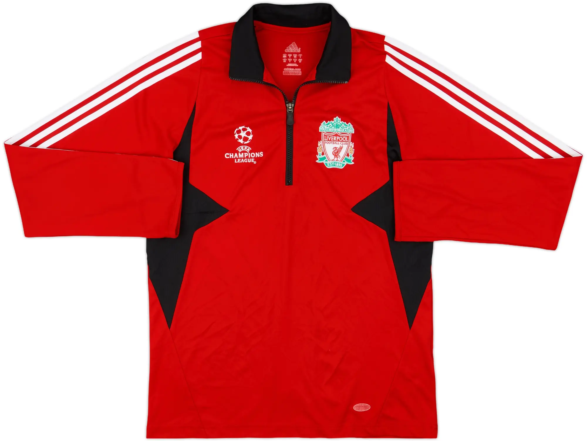 2007-08 Liverpool adidas CL 1/4 Zip Drill Top - 7/10 - (M)
