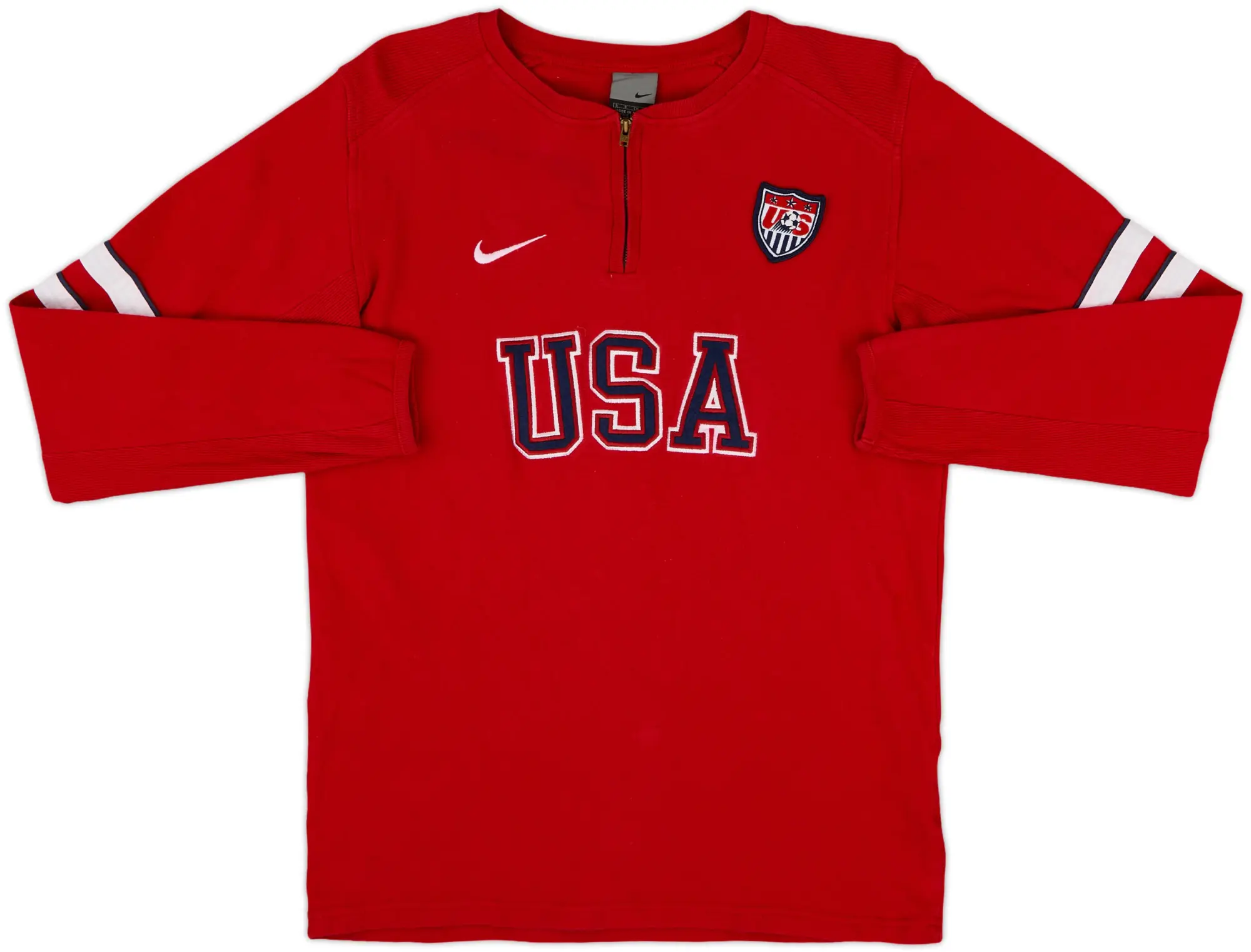 2002-03 USA Nike 1/4 Zip Sweat Top - 6/10 - (S)