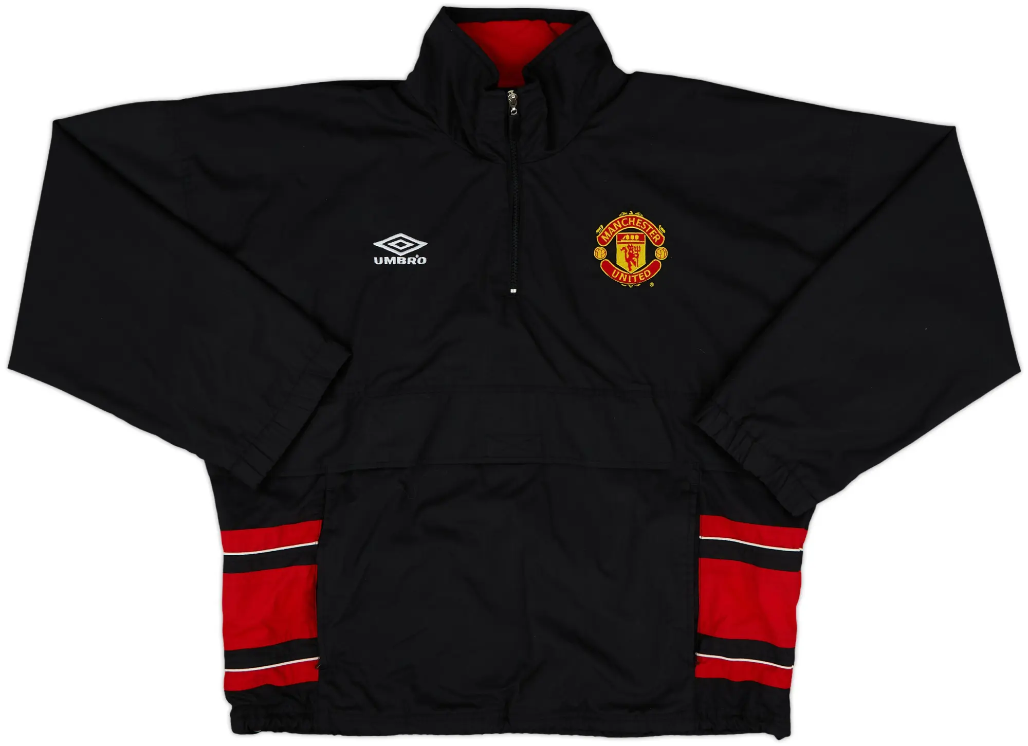 1999-00 Manchester United Umbro 1/4 Zip Drill Top - 10/10 - (S)