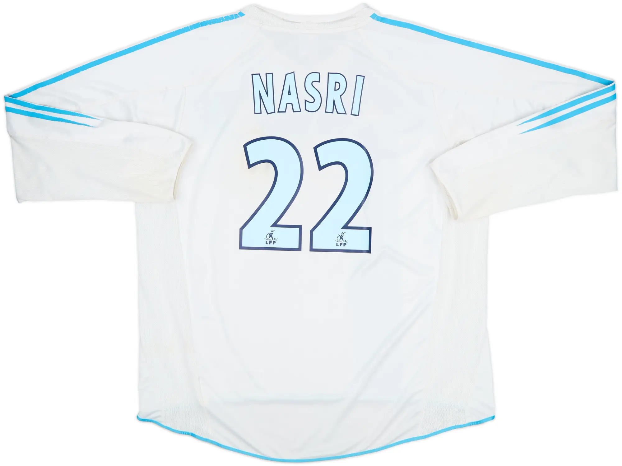 2004-05 Olympique Marseille Home L/S Shirt Nasri #22 - 5/10 - (XXL)