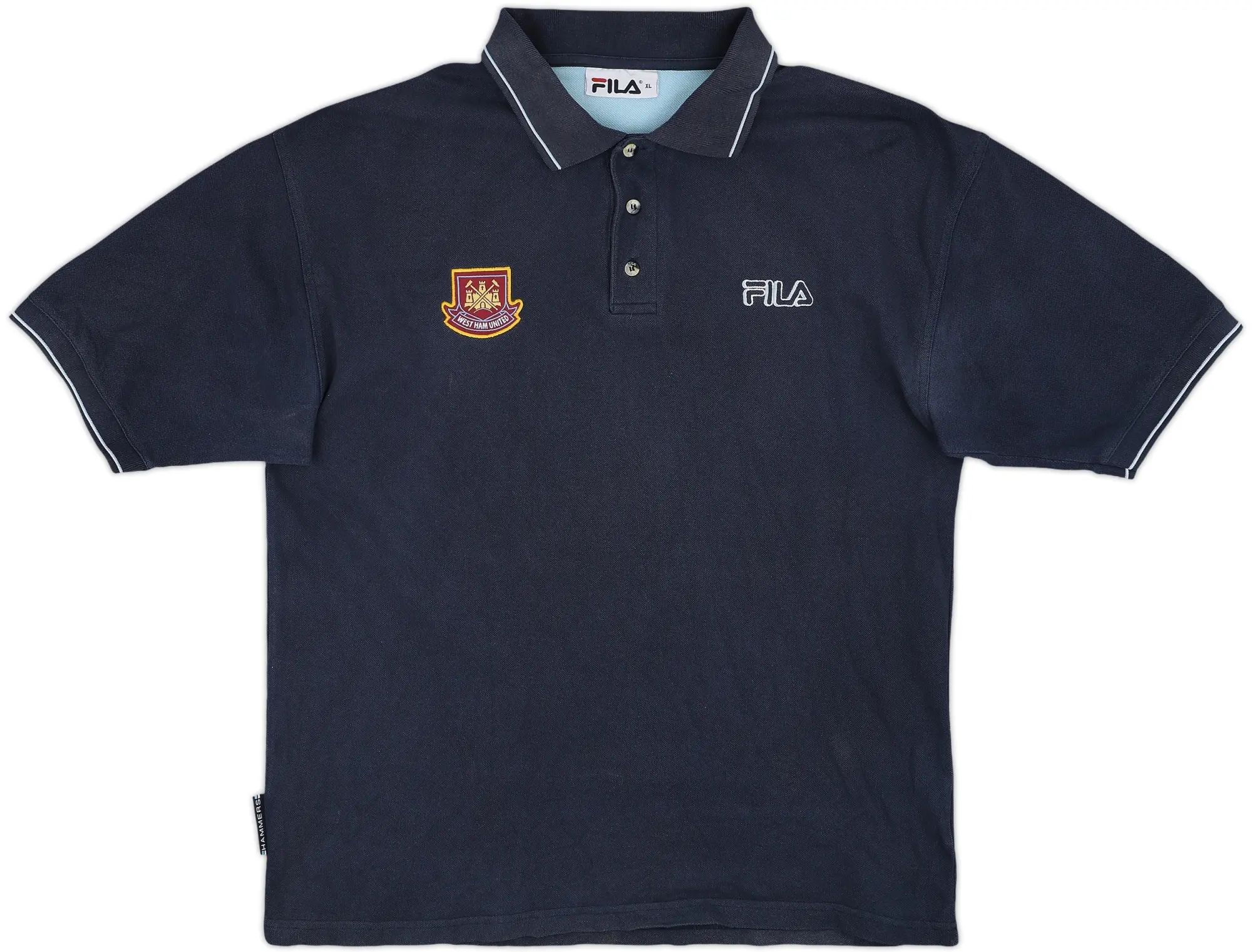 2002-03 West Ham Fila Polo Shirt - 8/10 - (XL)