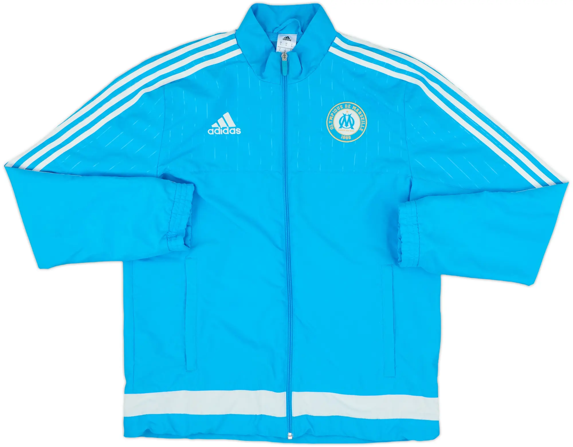2015-16 Olympique Marseille adidas Track Jacket - 8/10 - (M)