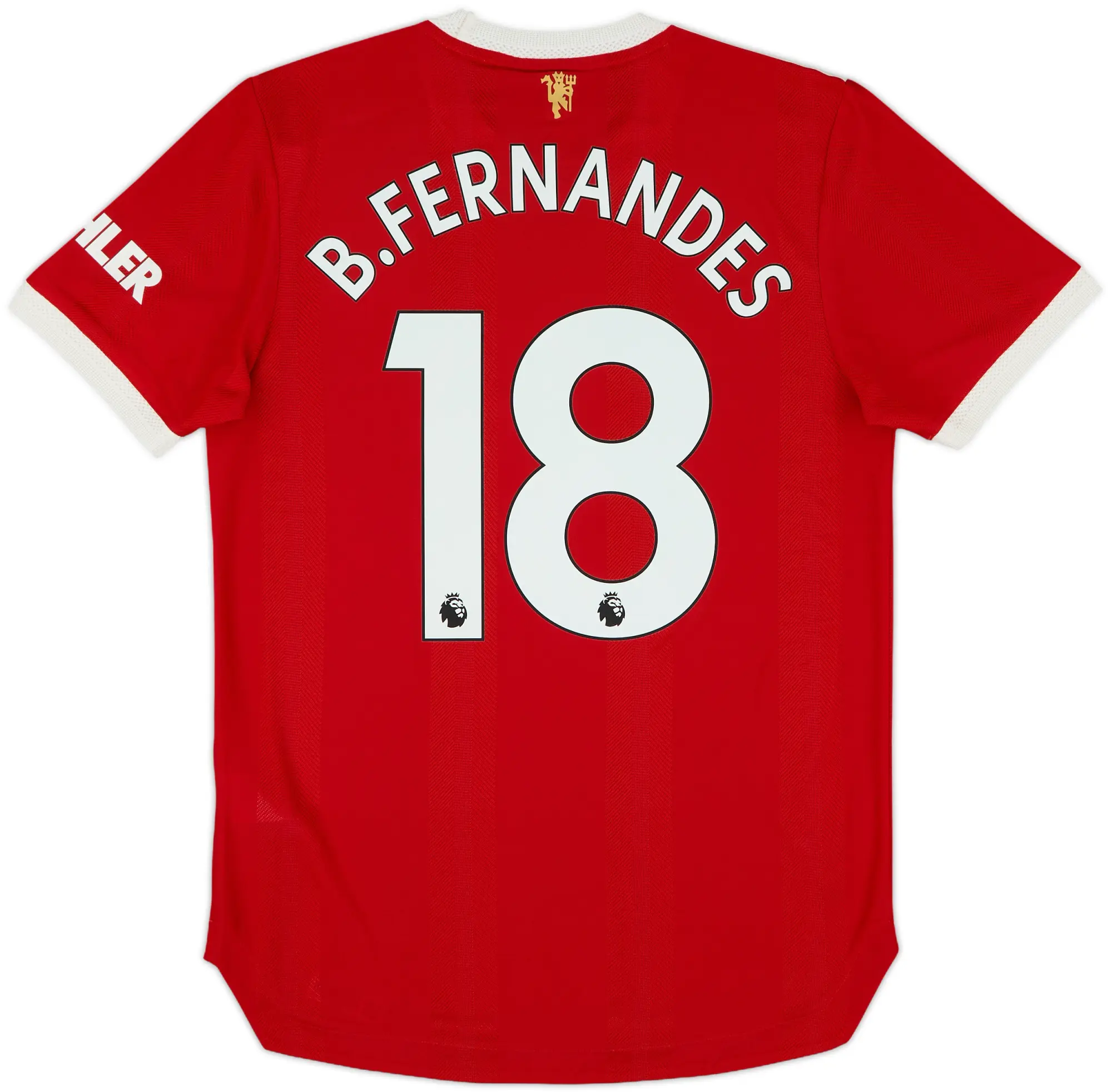 2021-22 Manchester United Authentic Home Shirt B.Fernandes #18 - 10/10 - (S)
