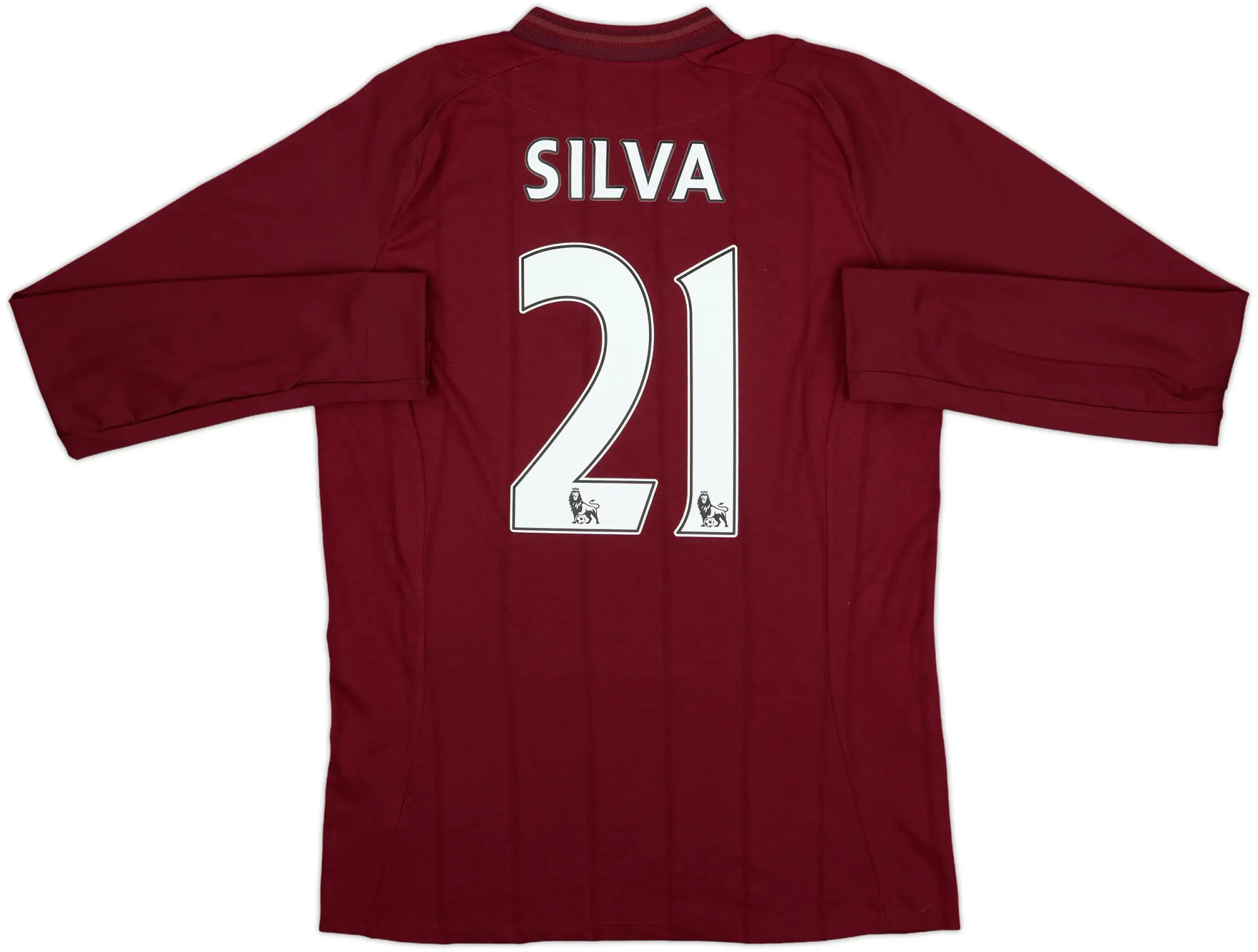 2012-13 Manchester City Away L/S Shirt Silva #21 - 10/10 - (S)