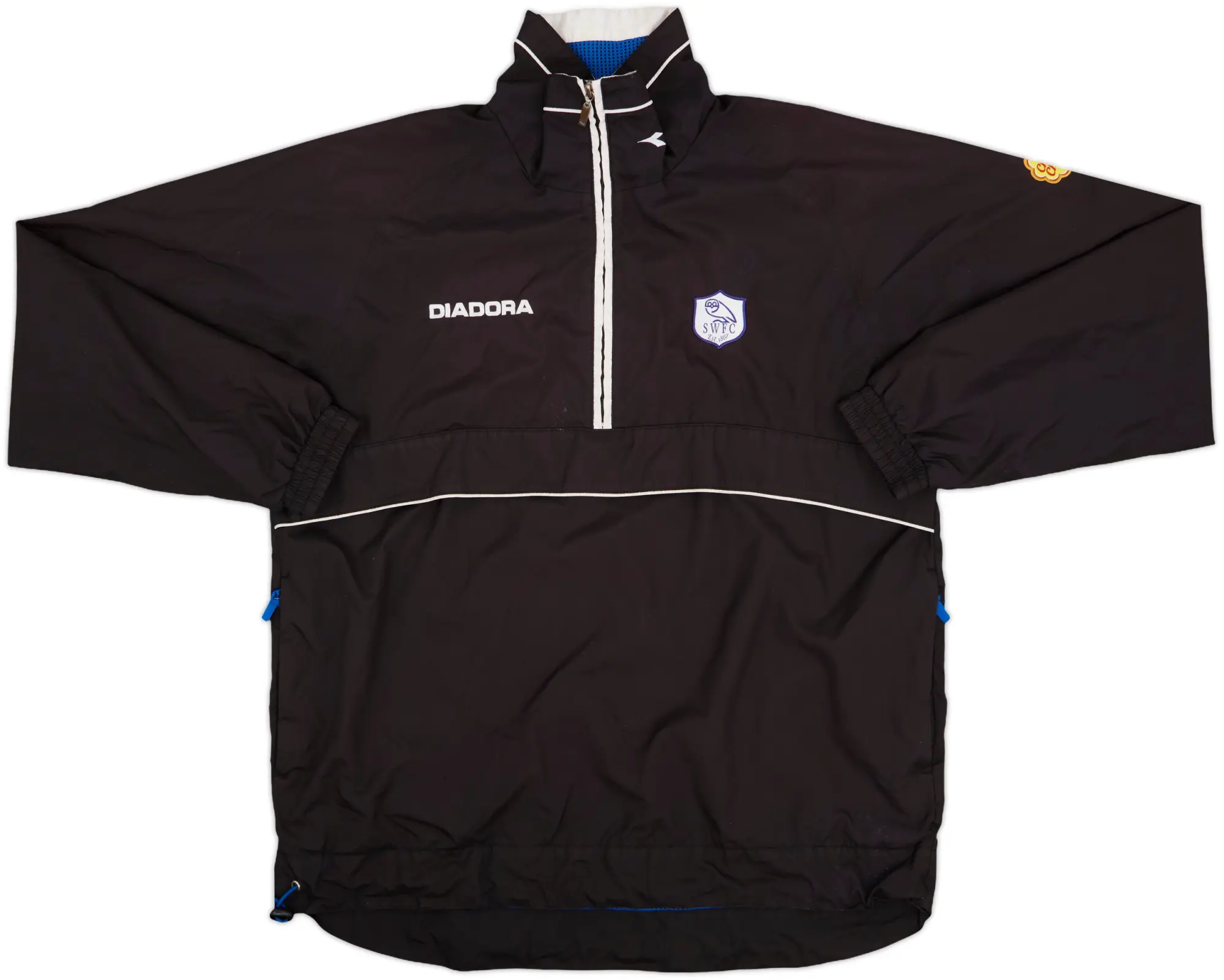 2001-03 Sheffield Wednesday Diadora 1/4 Zip Track Jacket - 8/10 - (S)