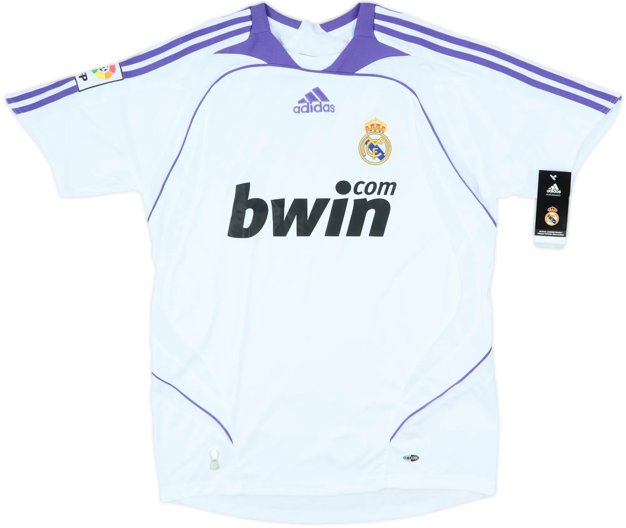 adidas Real Madrid Boys SS Home Shirt 2007/08