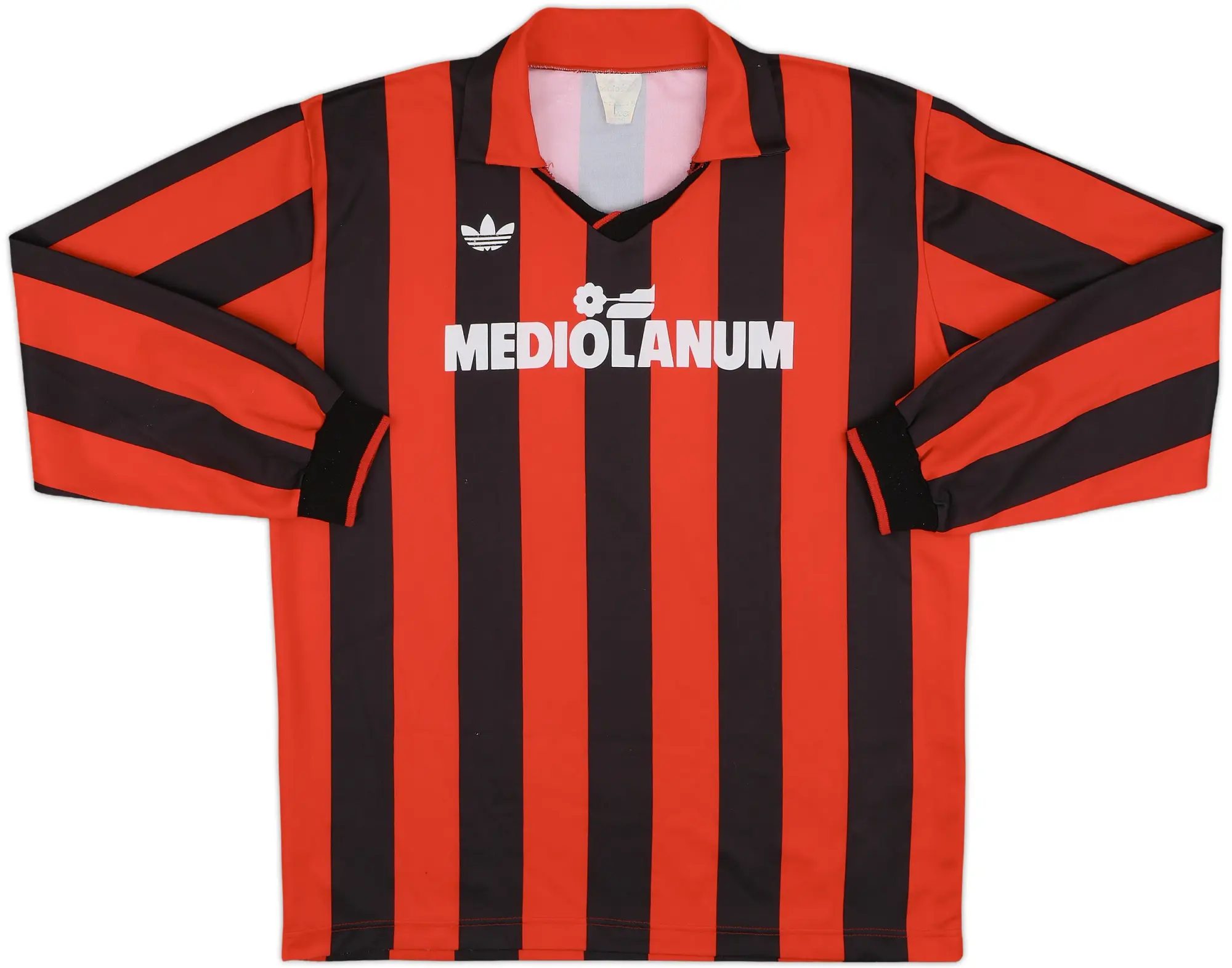 1990-91 AC Milan Basic Home L/S Shirt - 8/10 - (XL)