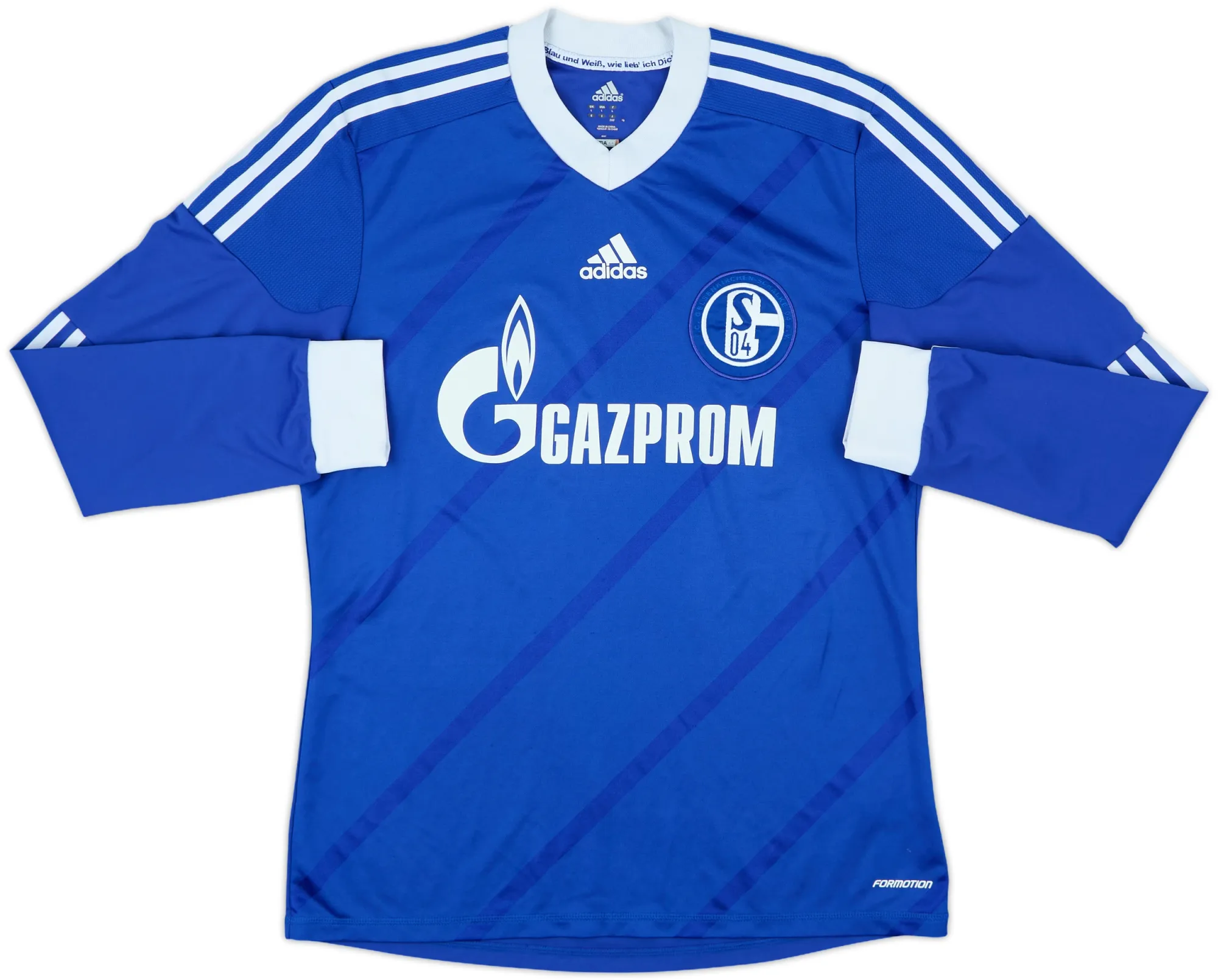 adidas Schalke 04 Mens LS Player Issue Home Shirt 2012/14