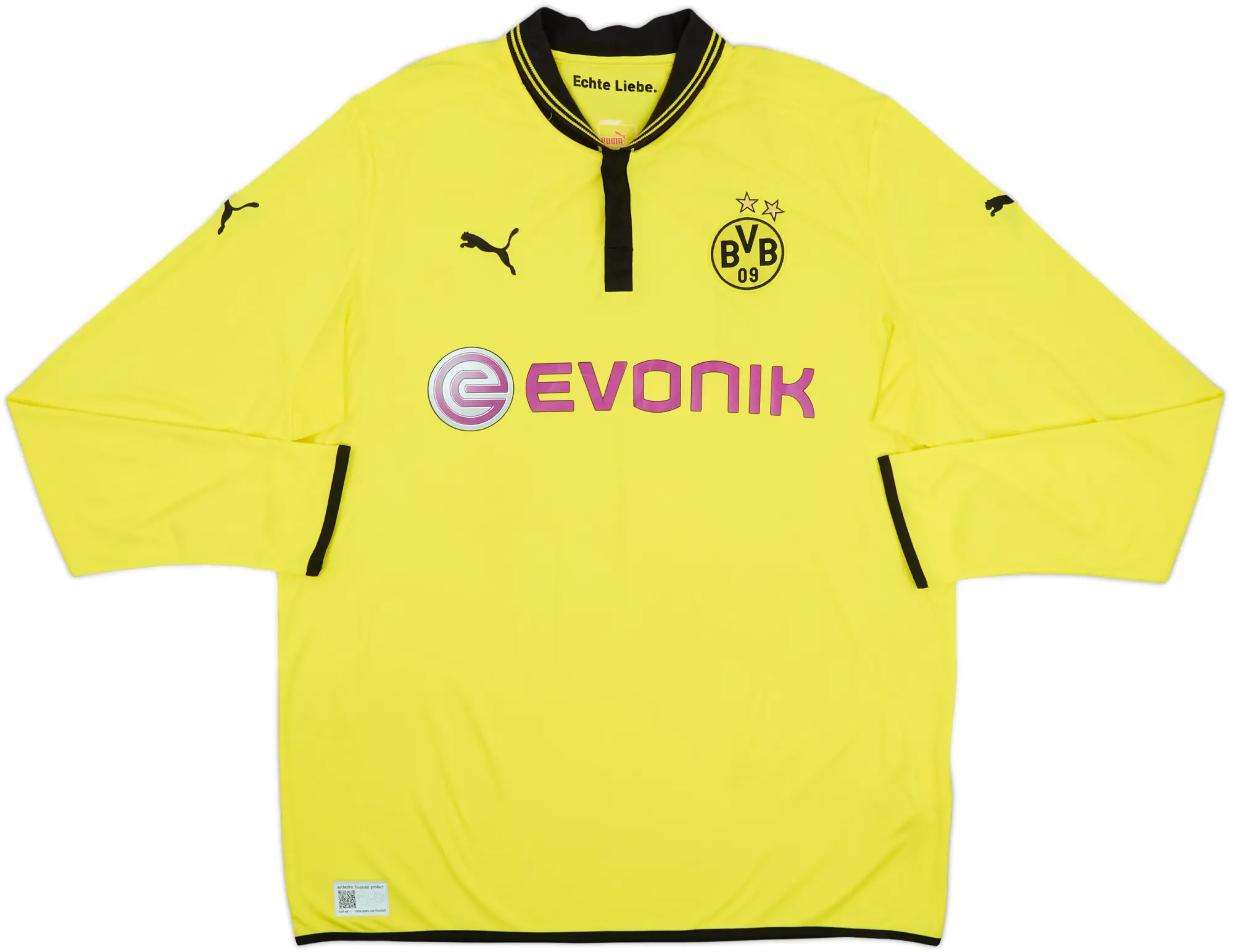 2012-13 Borussia Dortmund Home L/S Shirt - 9/10 - (XXL)