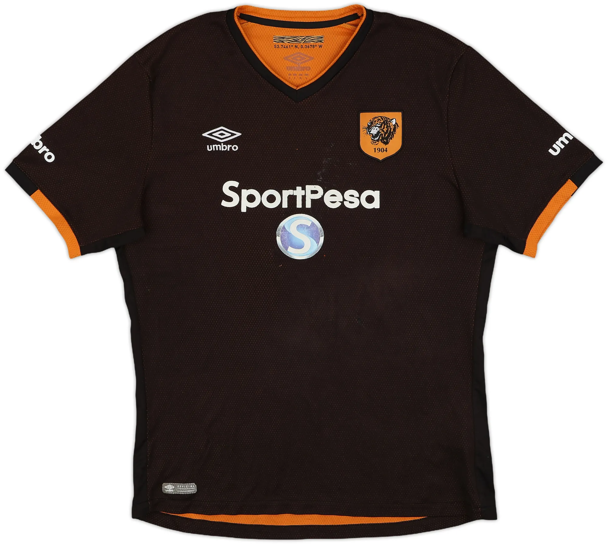 Umbro Hull City Mens SS Away Shirt 2016/17