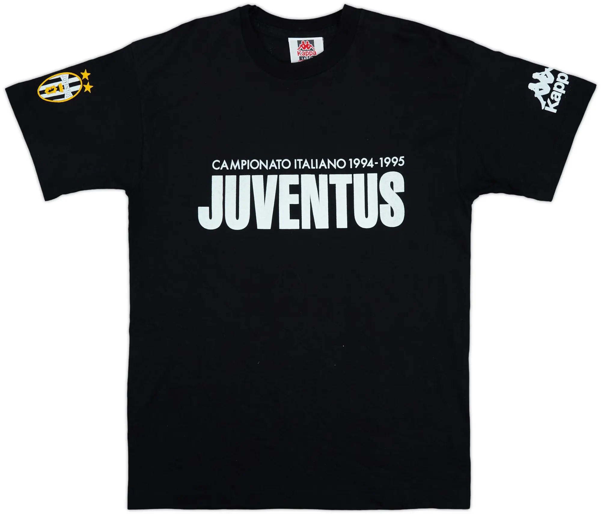 1995-96 Juventus Kappa 'Campionato Italiano 1994-95' Cotton Tee - 8/10 - (L)