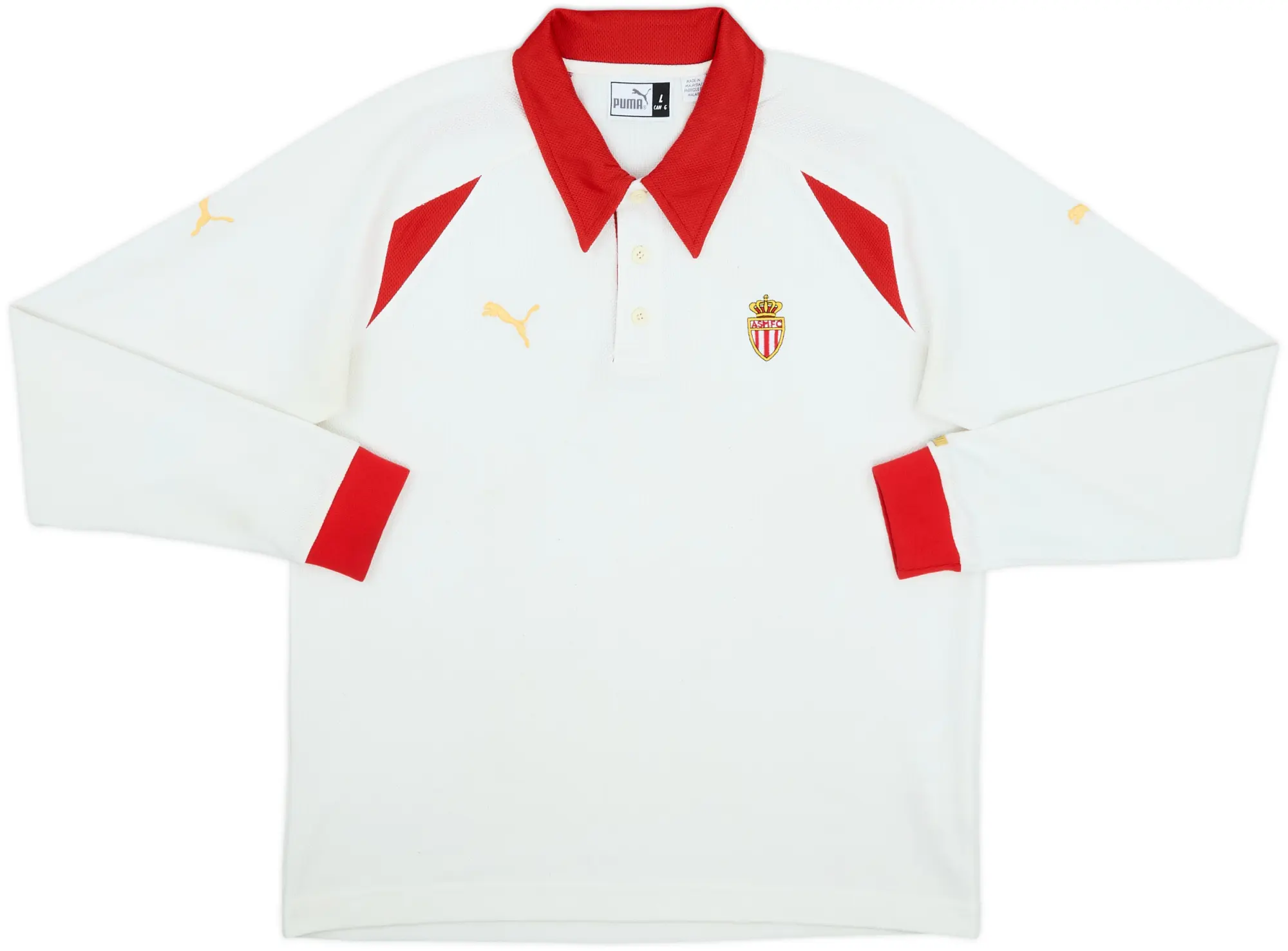 2002-03 Monaco Puma Polo L/S Shirt - 7/10 - (L)