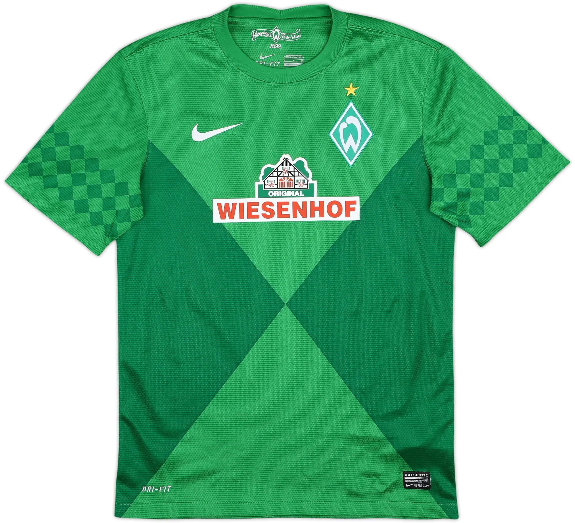 Nike Werder Bremen Mens SS Home Shirt 2012/13