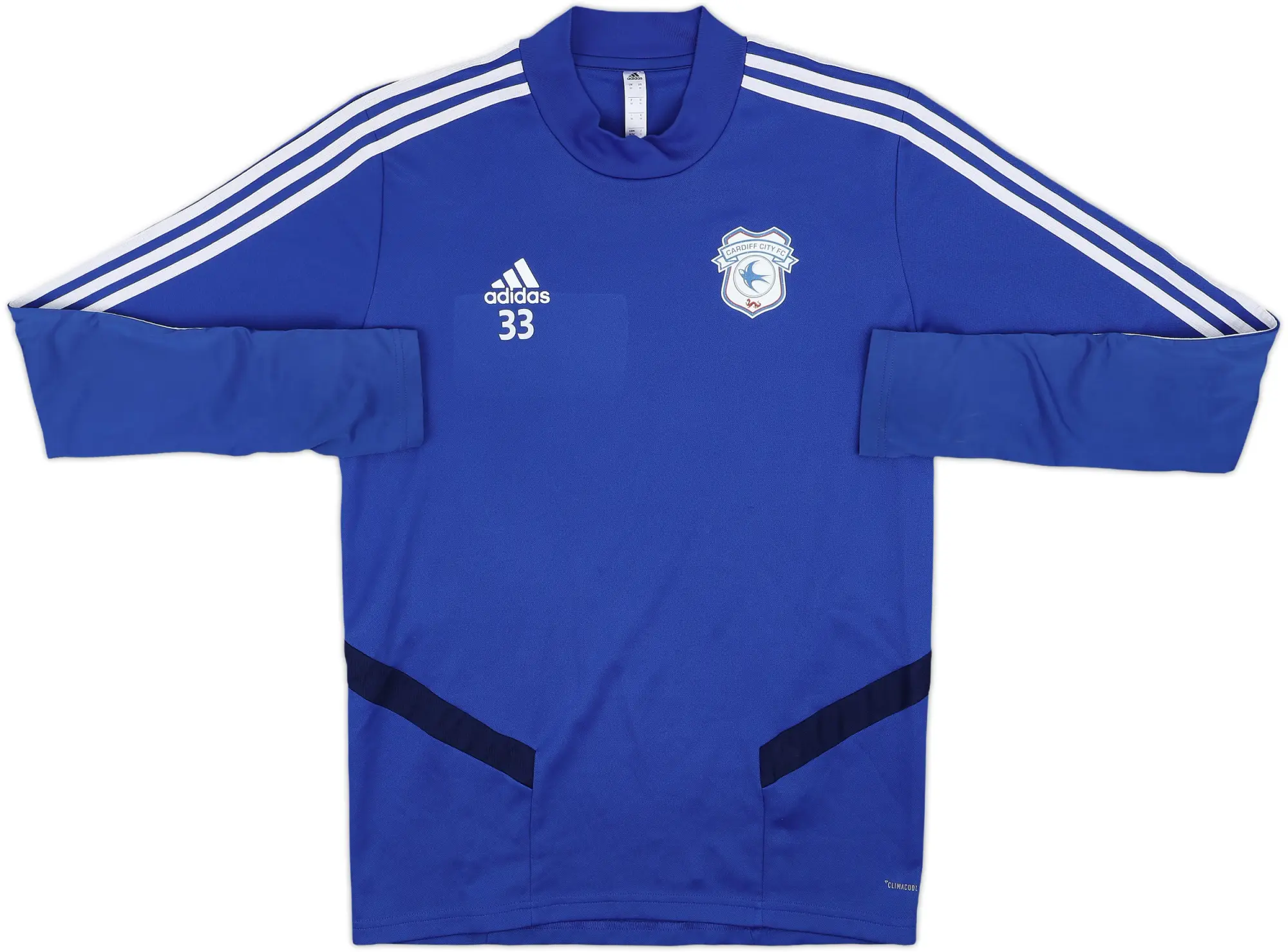 2019-20 Cardiff City Player Issue adidas Sweat Top #33 - 8/10 - (M)