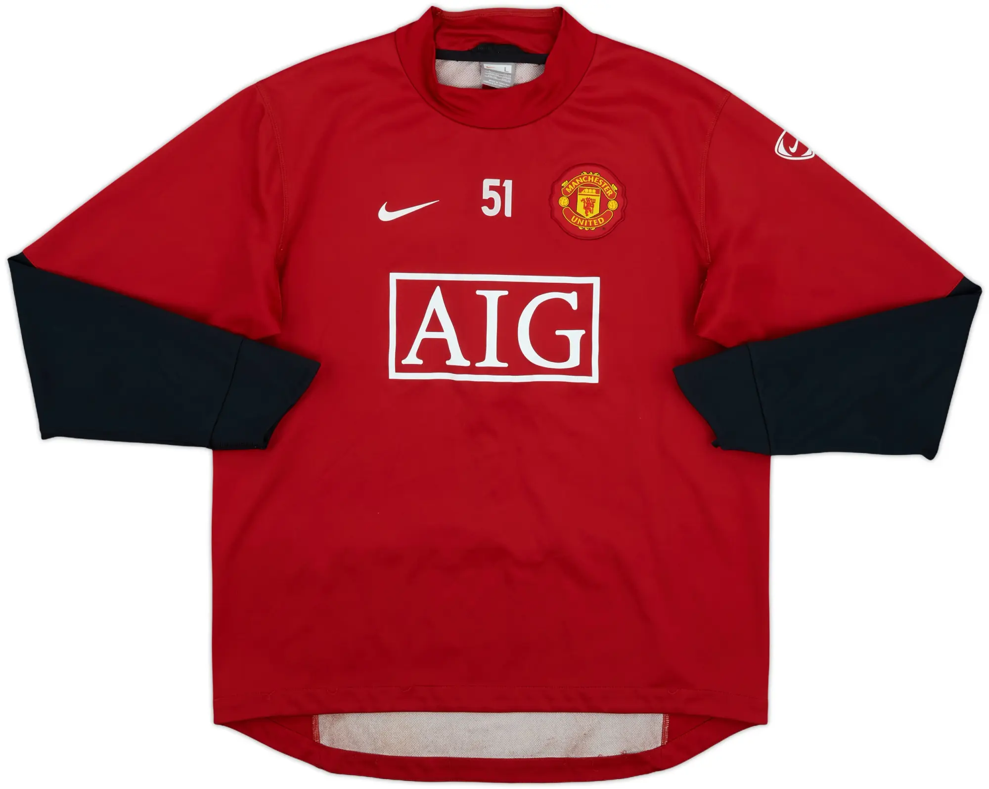 2009-10 Manchester United Nike Player Issue Drill Top #51 - 7/10 - (L)